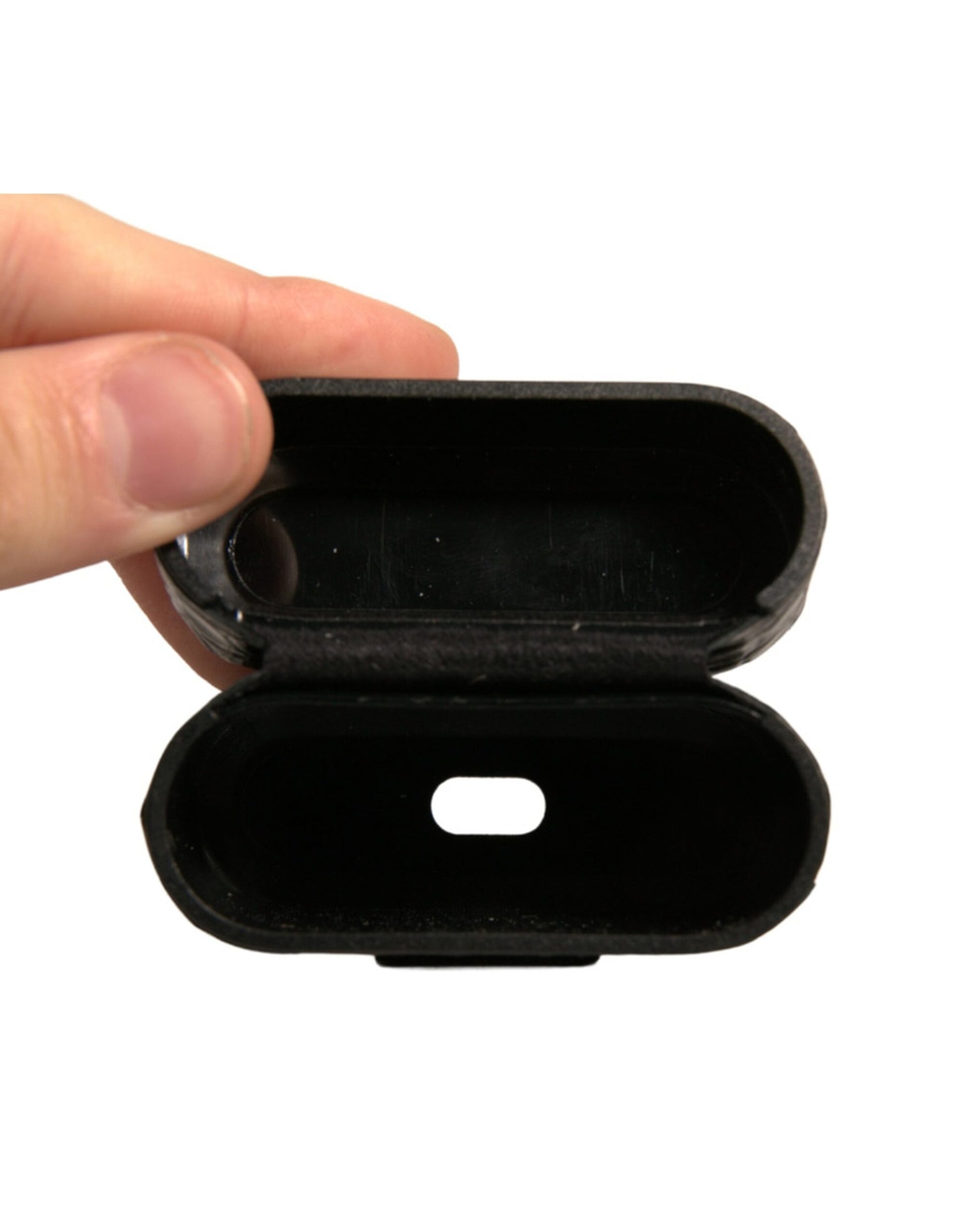 Dolce & Gabbana Black Leather Metal Logo Plaque Holder Airpods Case Dolce & Gabbana