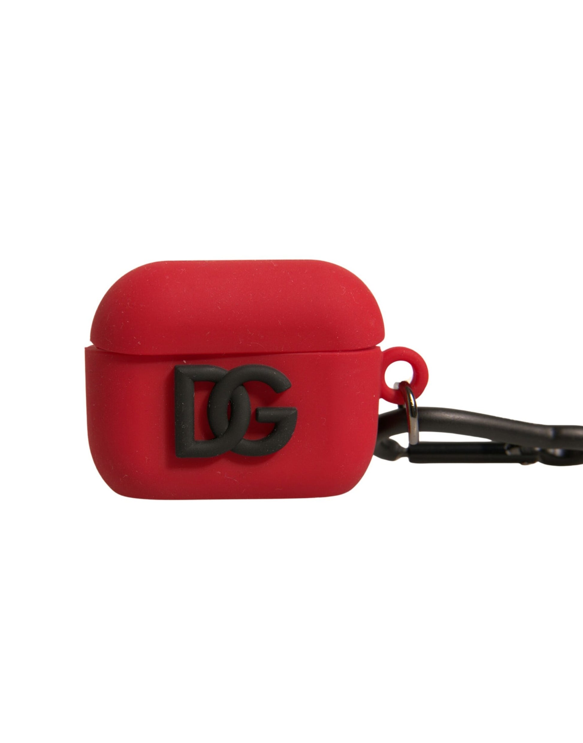 Dolce & Gabbana Red Silicone Rubber Logo Embossed Airpods Case Dolce & Gabbana