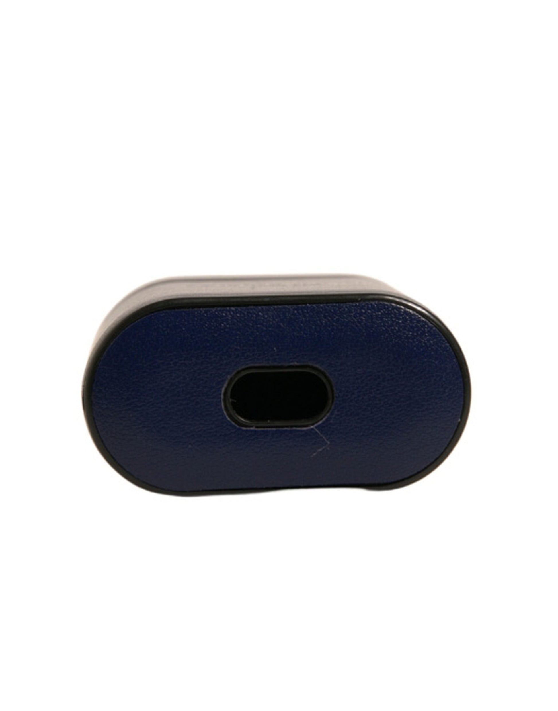 Dolce & Gabbana Blue Leather Logo Print Flip Holder Airpods Case Dolce & Gabbana