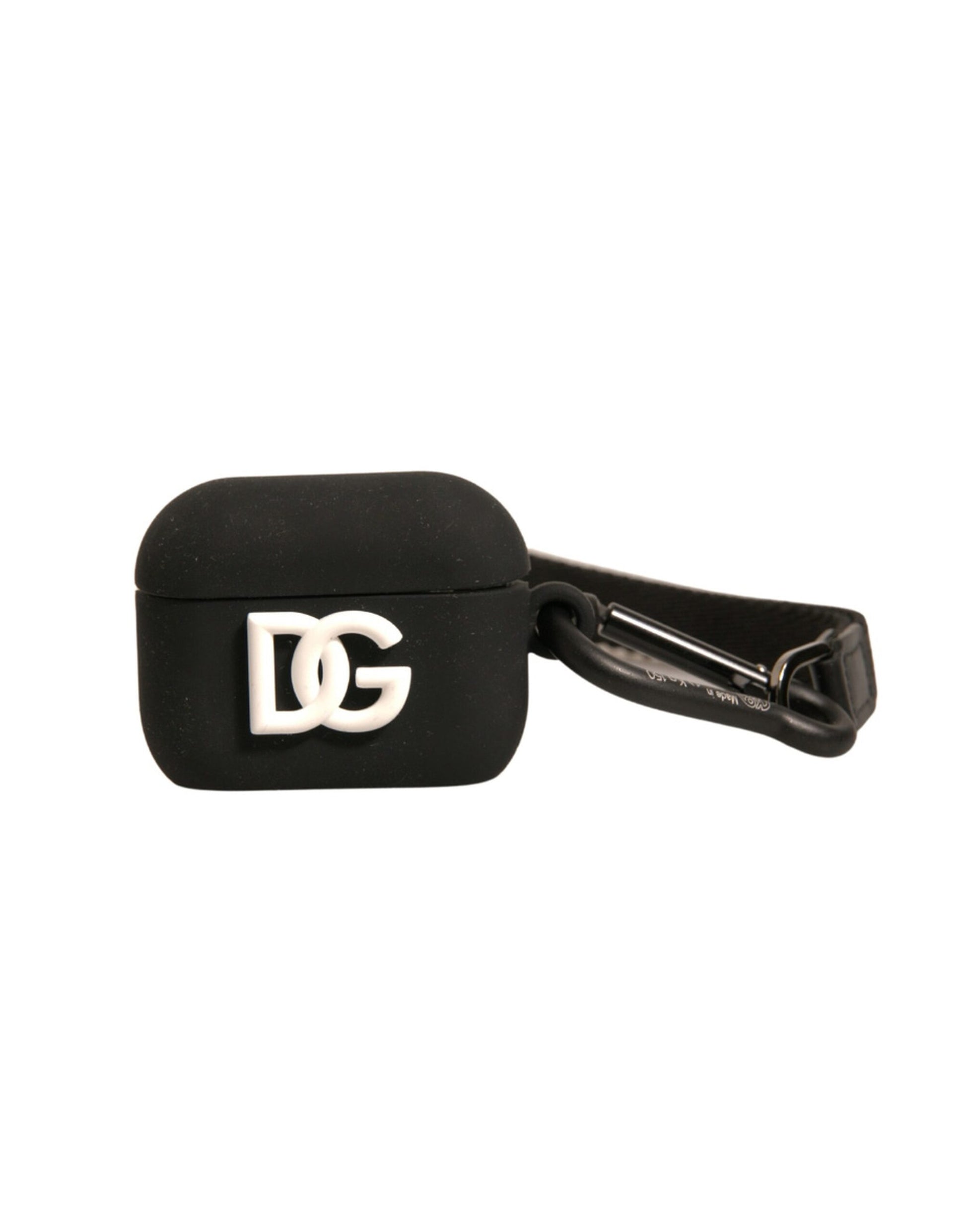 Dolce & Gabbana Black Silicone Rubber Logo Embossed Airpods Case Dolce & Gabbana