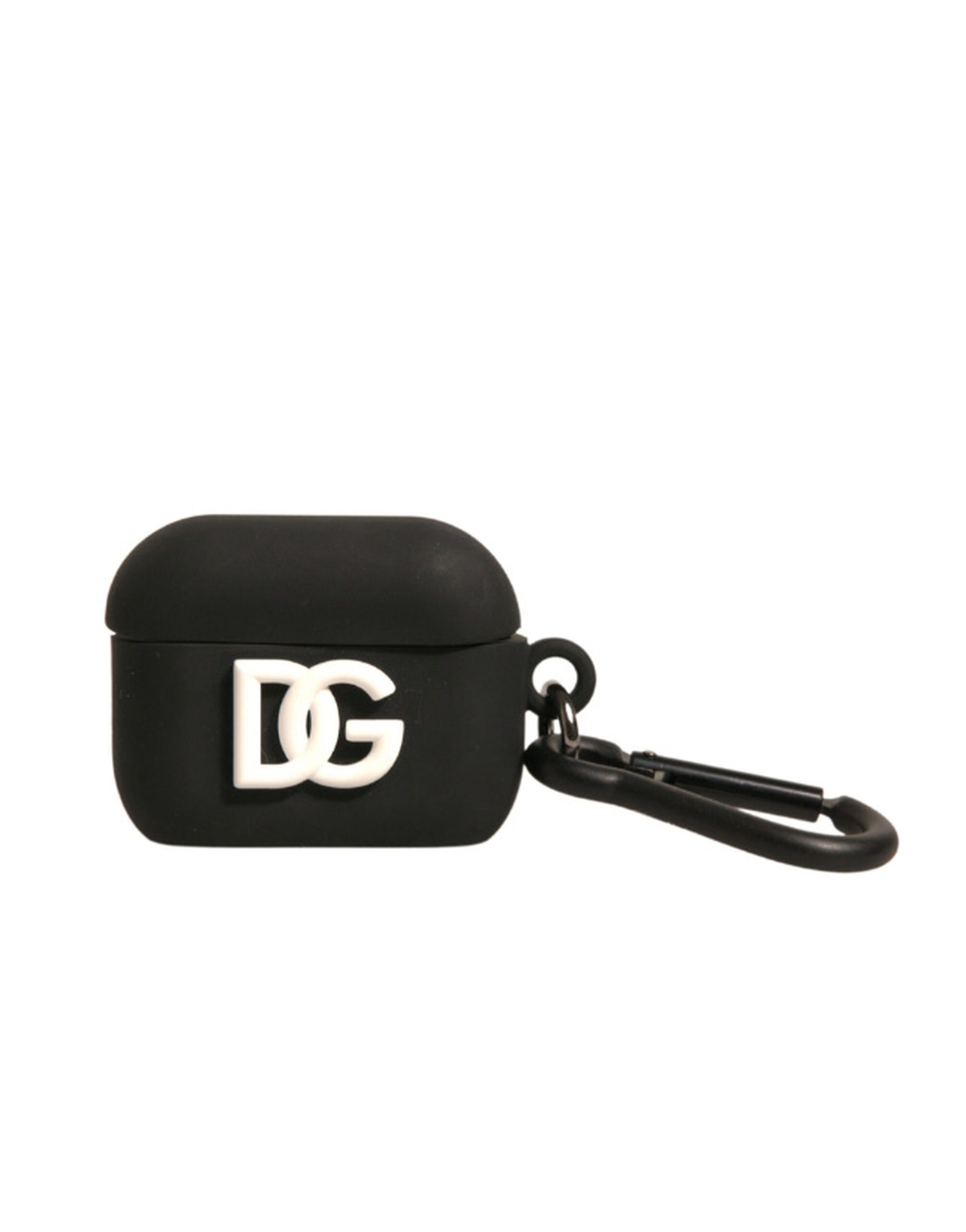 Dolce & Gabbana Black Silicone Rubber Logo Embossed Airpods Case Dolce & Gabbana