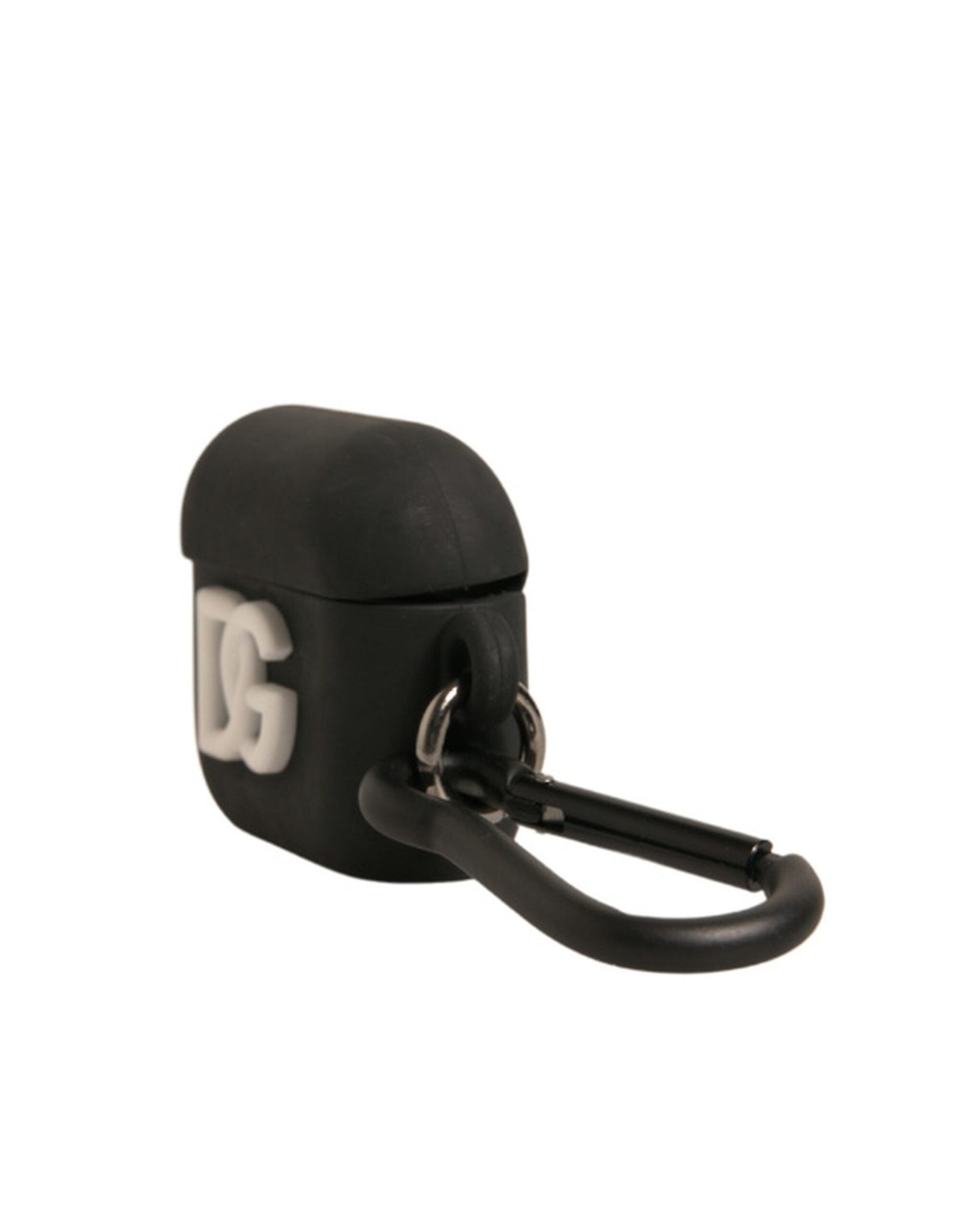 Dolce & Gabbana Black Silicone Rubber Logo Embossed Airpods Case Dolce & Gabbana