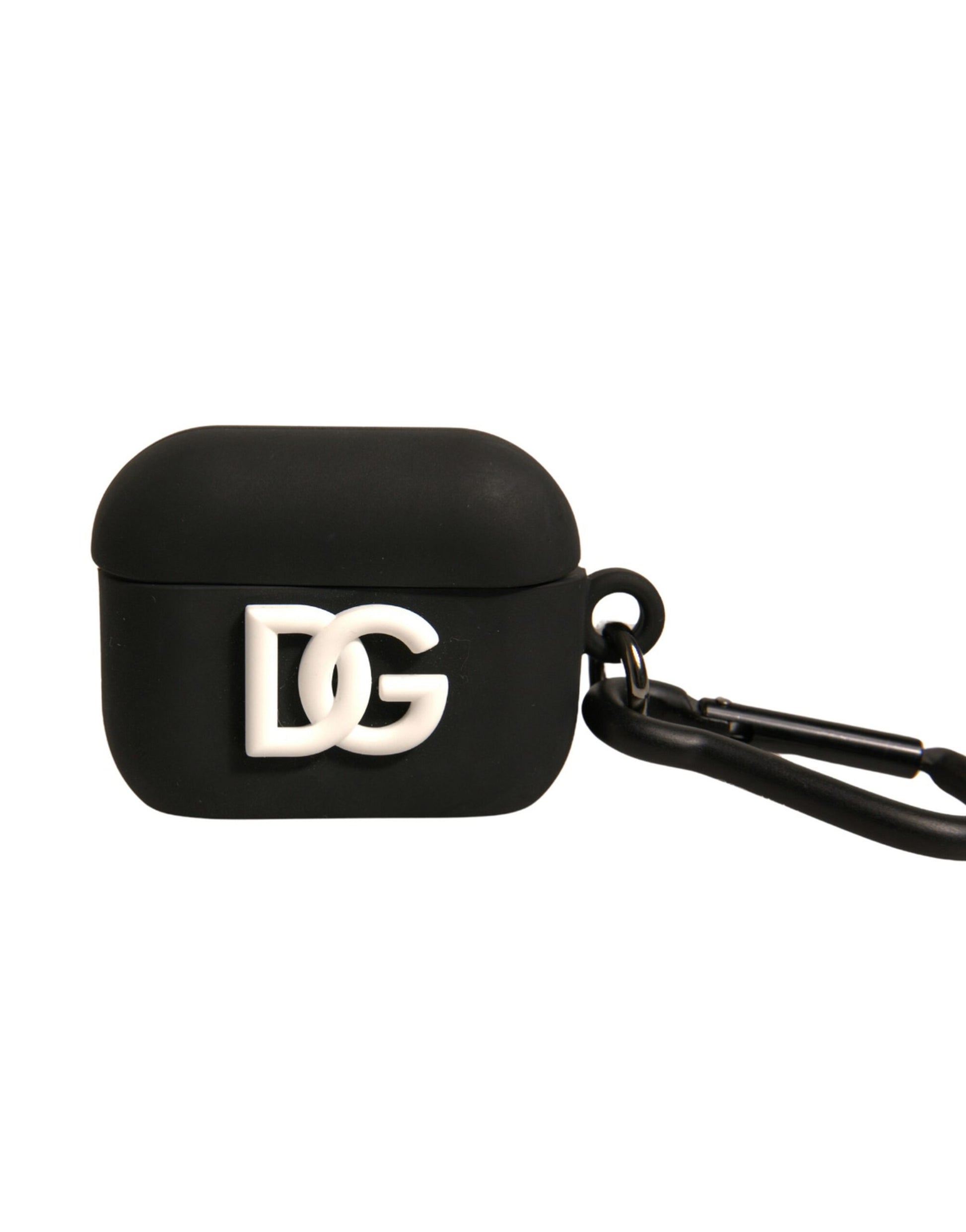 Dolce & Gabbana Black Silicone Rubber Logo Embossed Airpods Case Dolce & Gabbana