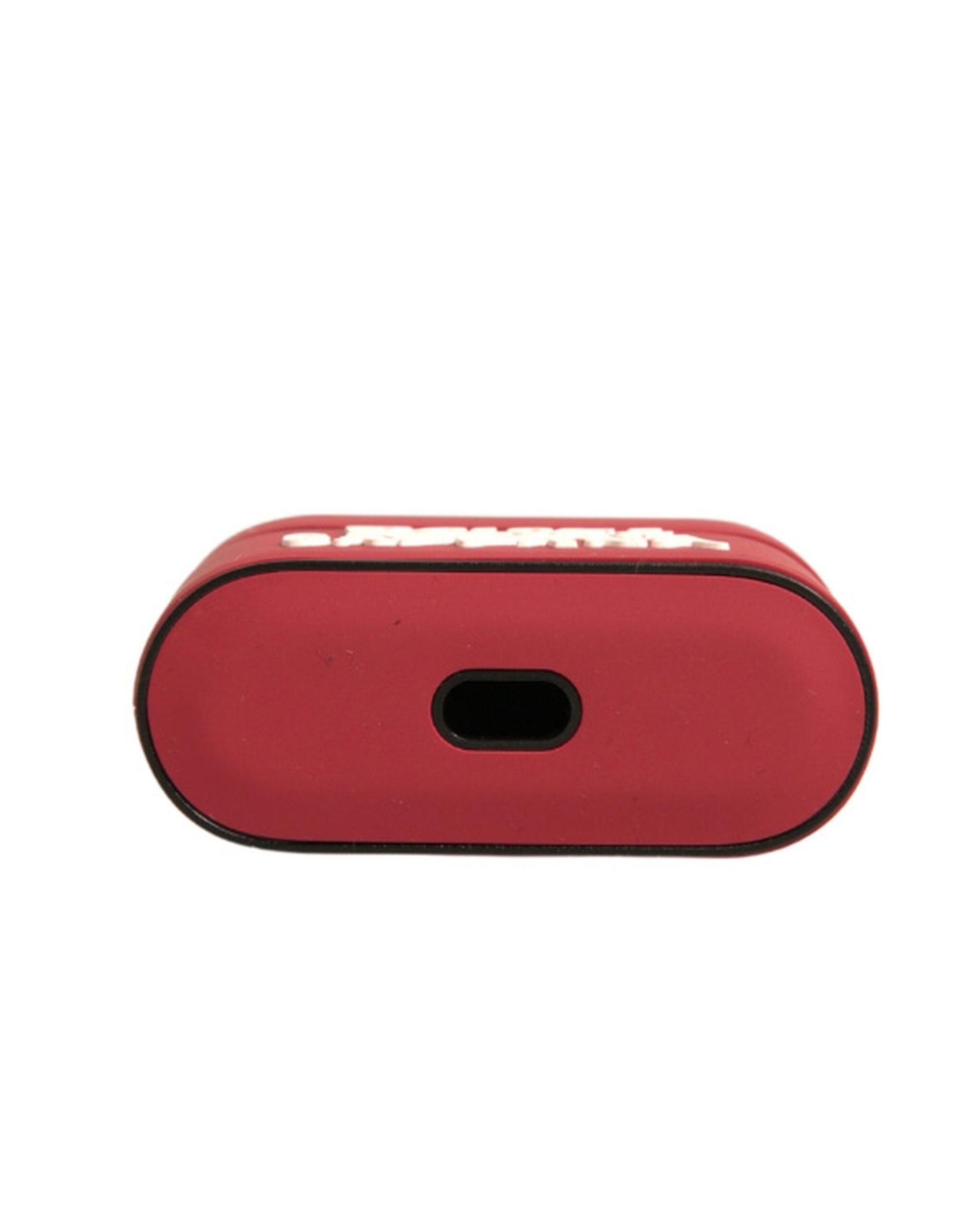 Dolce & Gabbana Red PVC Embossed Logo Plaque Holder Airpods Case Dolce & Gabbana