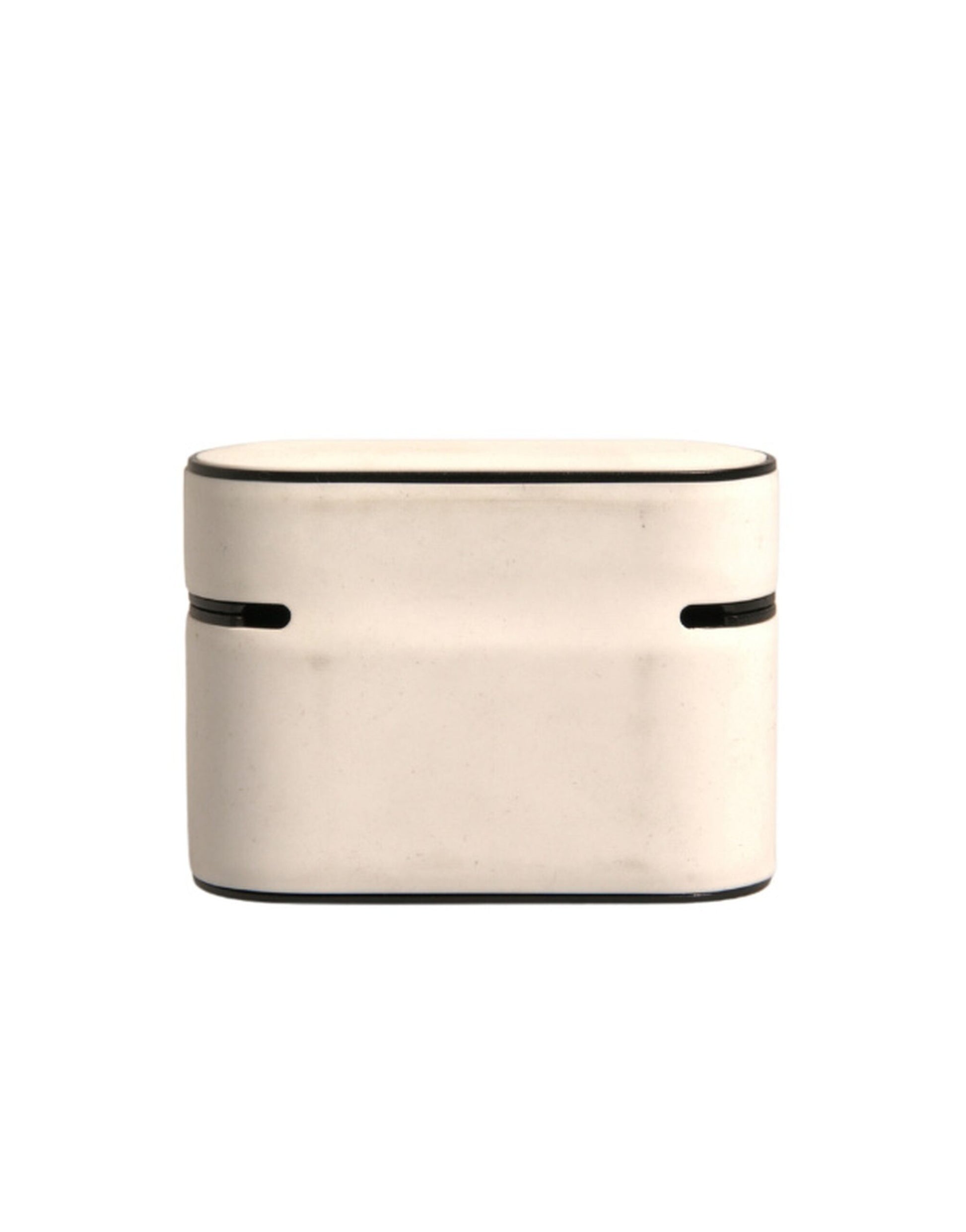 Dolce & Gabbana White PVC Embossed Logo Plaque Holder Airpods Case Dolce & Gabbana