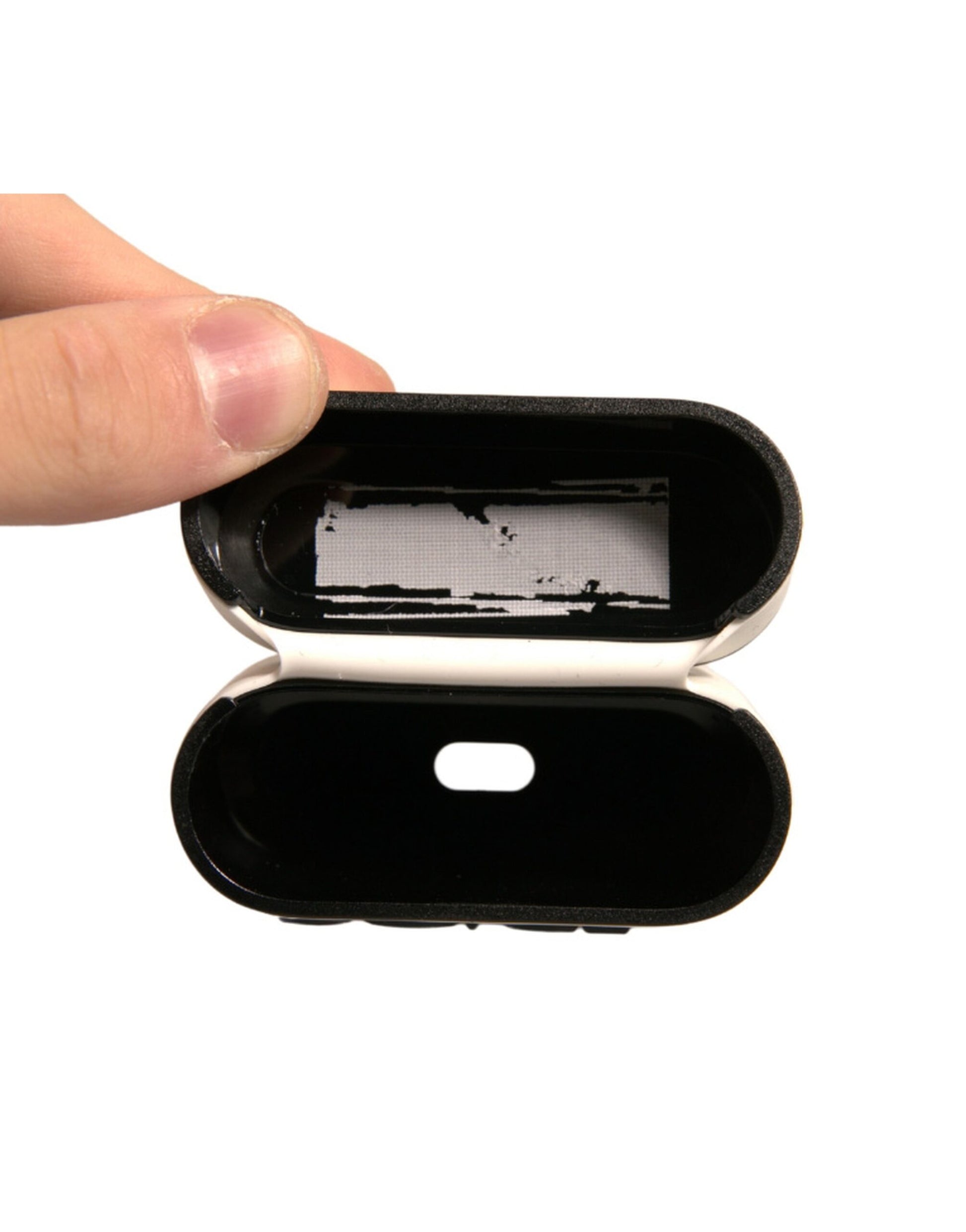 Dolce & Gabbana White PVC Embossed Logo Plaque Holder Airpods Case Dolce & Gabbana