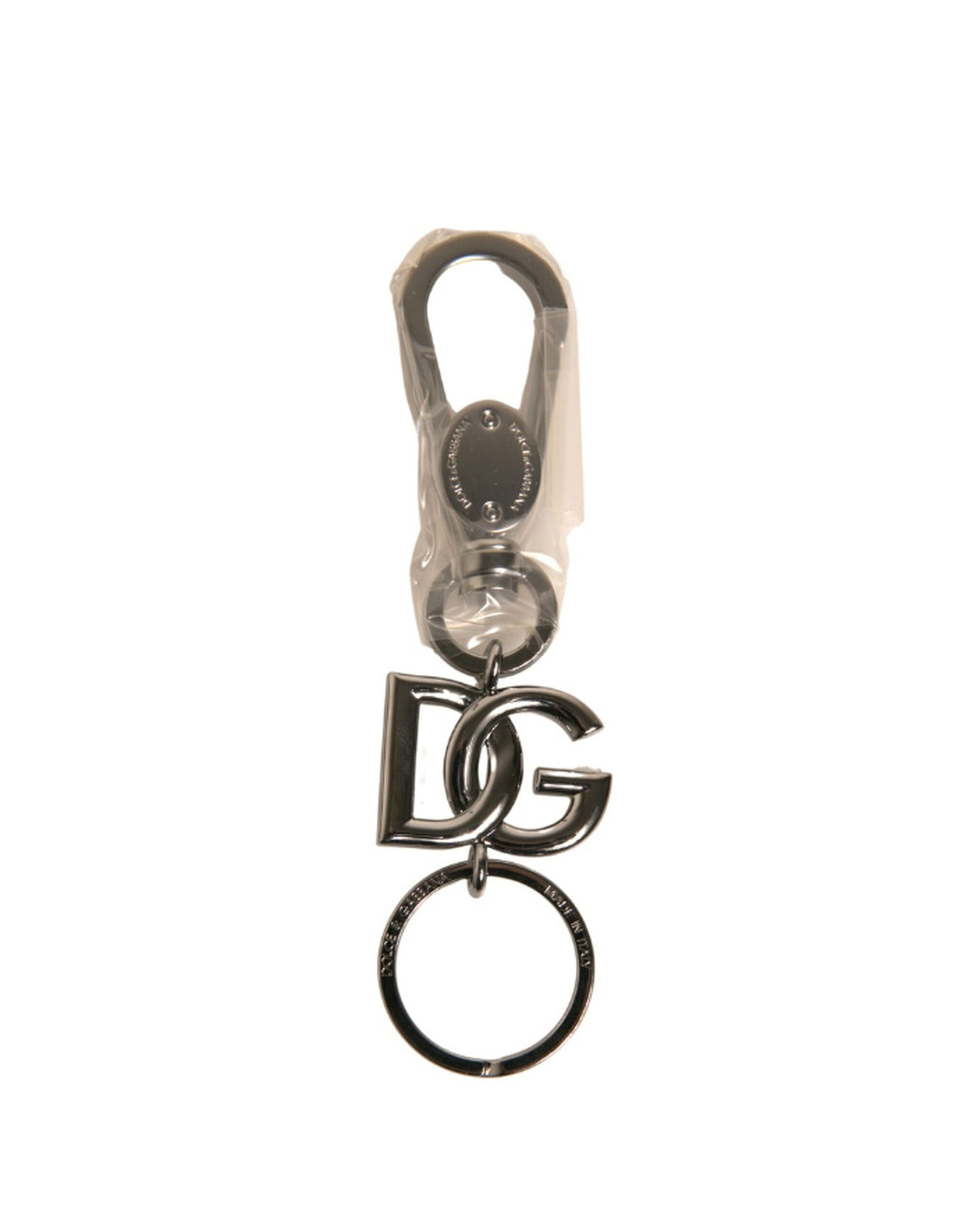 Dolce & Gabbana Silver Brass DG Logo Keychain Metal Ring Keyring Dolce & Gabbana