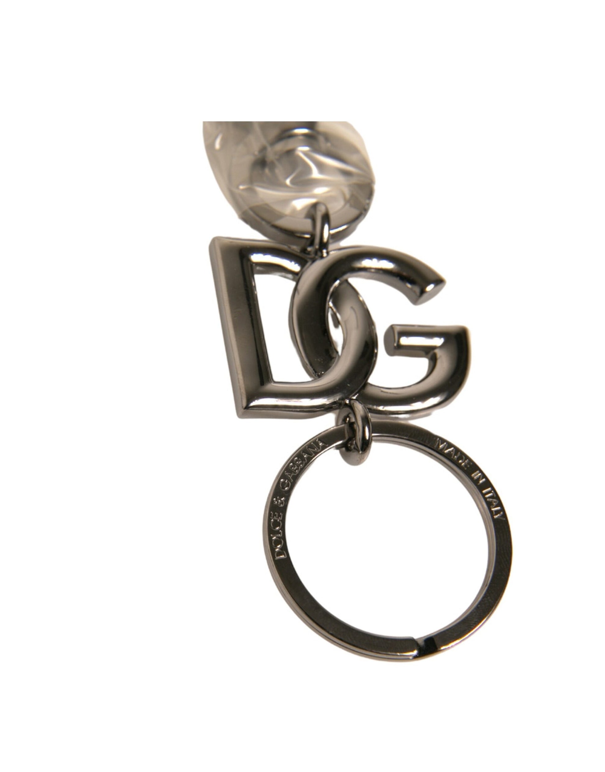 Dolce & Gabbana Silver Brass DG Logo Keychain Metal Ring Keyring Dolce & Gabbana