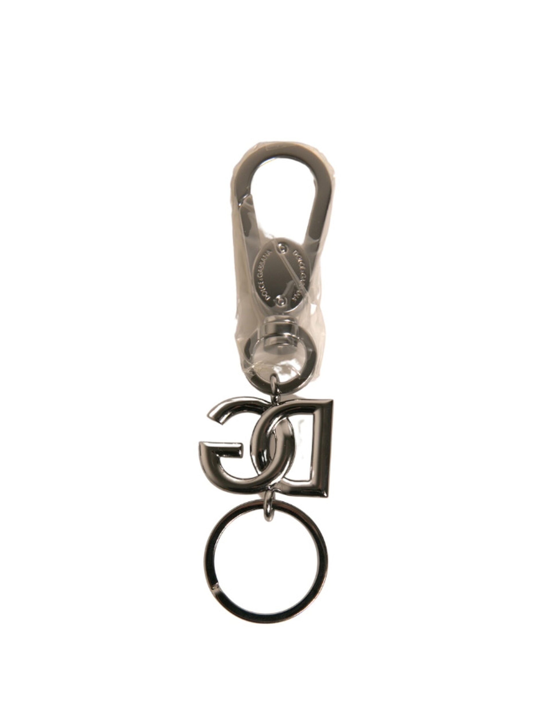Dolce & Gabbana Silver Brass DG Logo Keychain Metal Ring Keyring Dolce & Gabbana