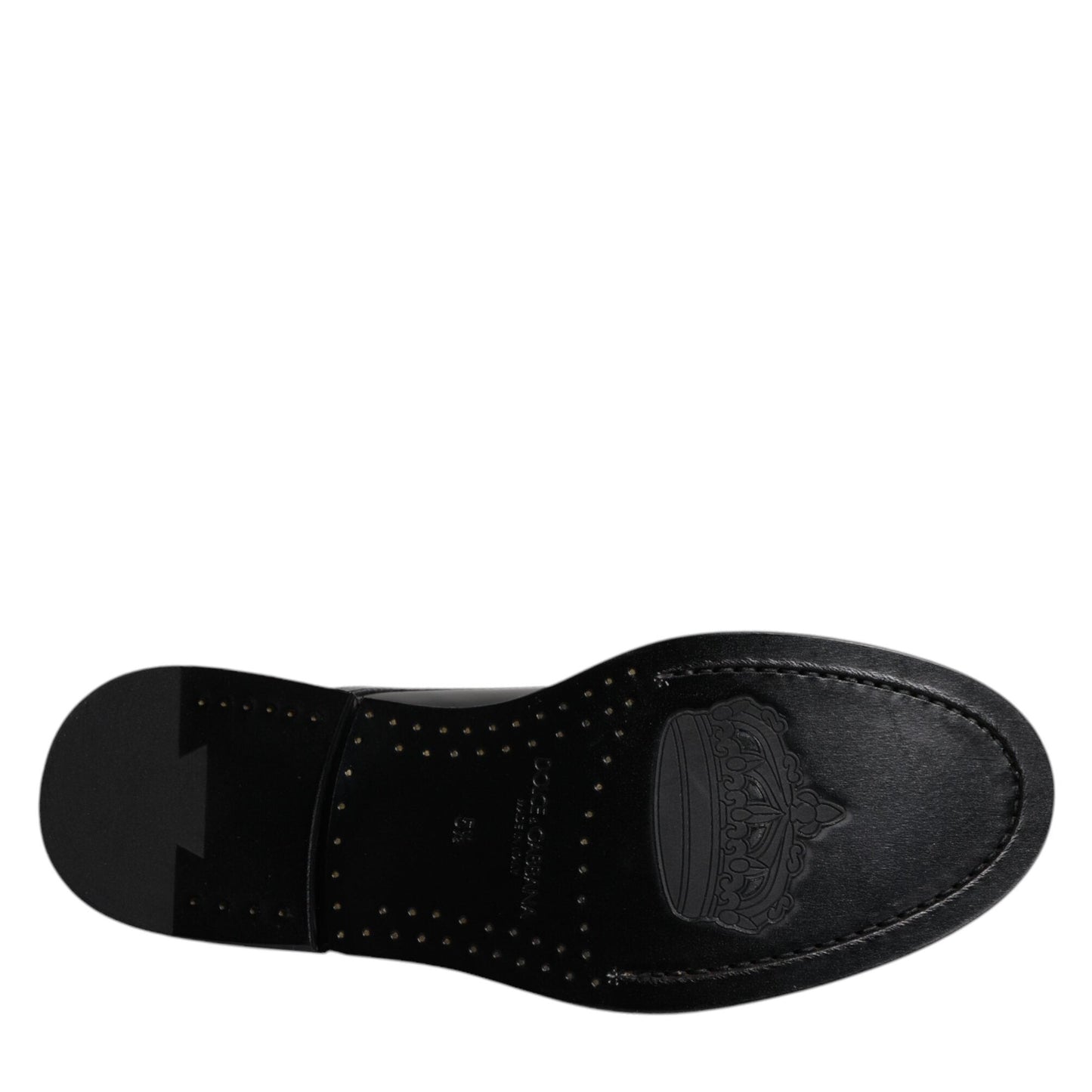 Dolce & Gabbana Black Patent Leather Derby Lace Up Formal Dress Shoes
