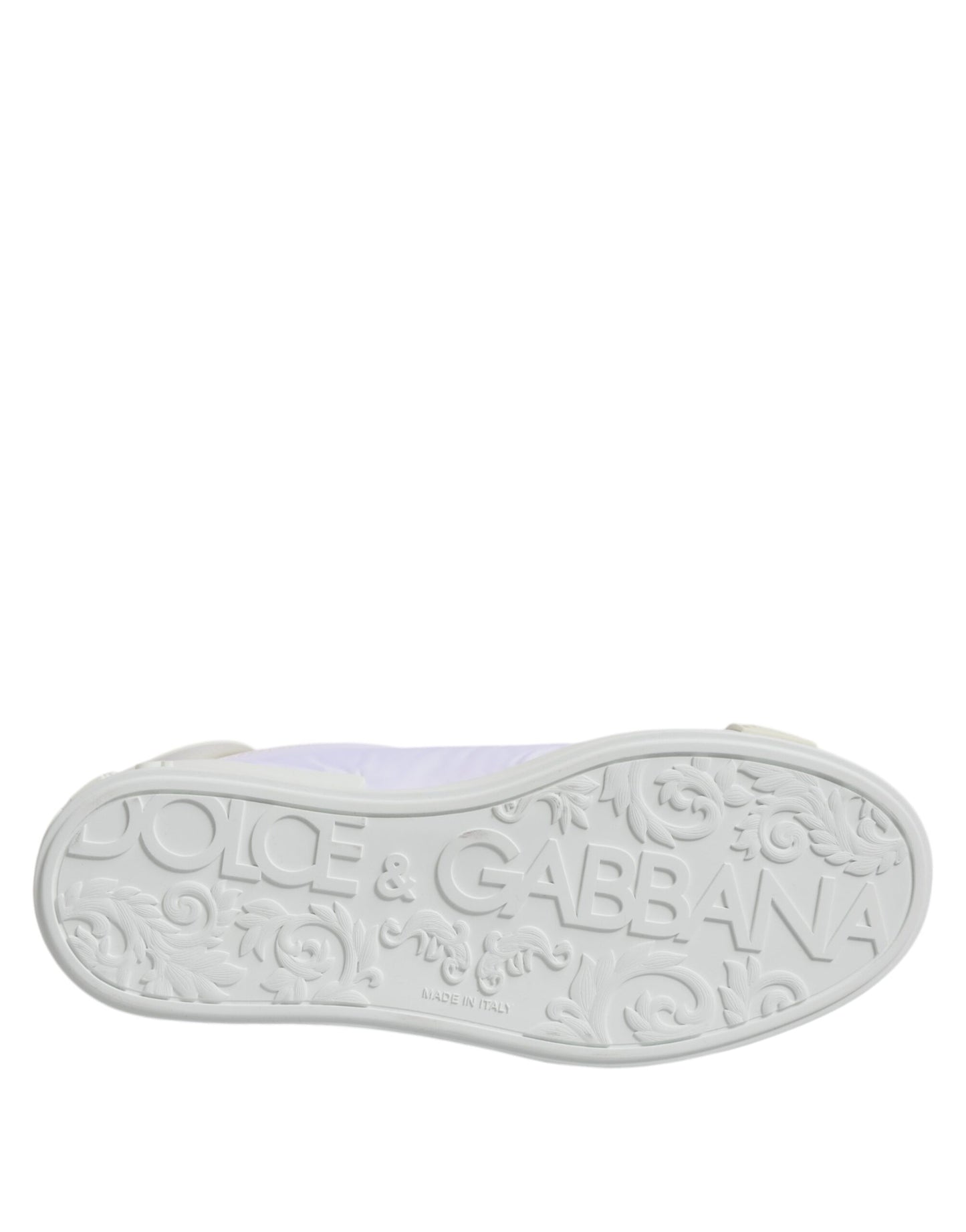 Dolce & Gabbana White Nylon Leather Low Top Sneakers Shoes Dolce & Gabbana
