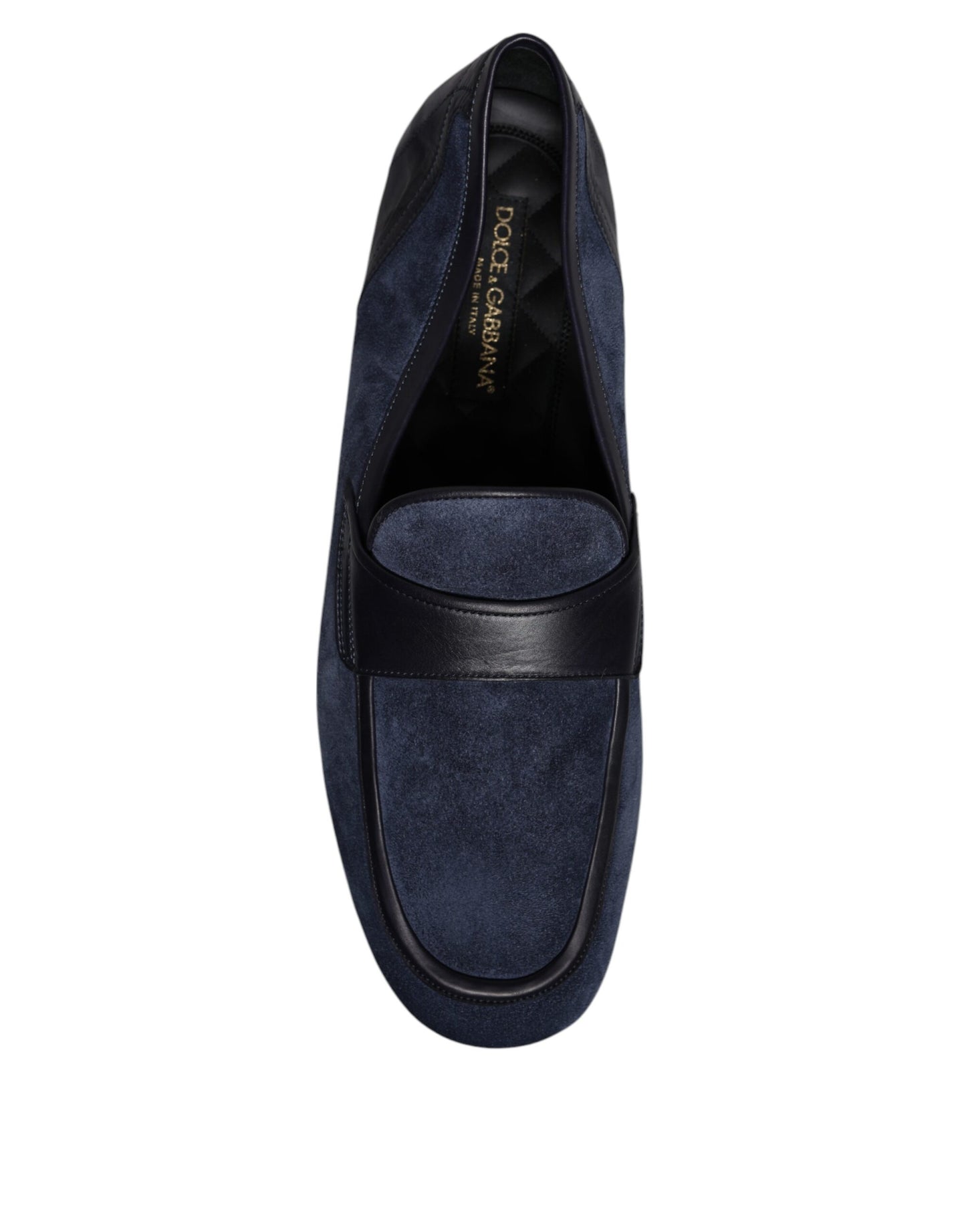 Dolce & Gabbana Blue Suede Leather Shoes Loafer Moccasin Shoes Dolce & Gabbana