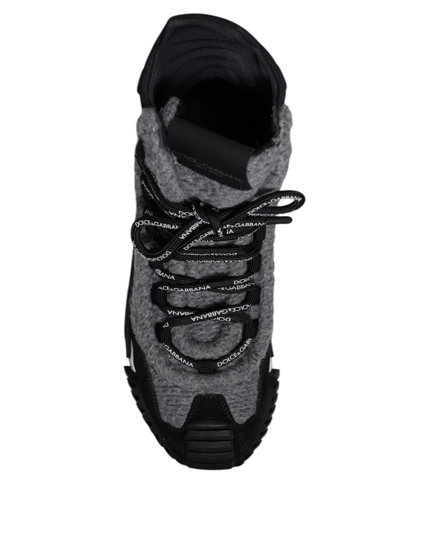 Dolce & Gabbana Gray Black NS1 High Top Boots Sneakers Shoes Dolce & Gabbana