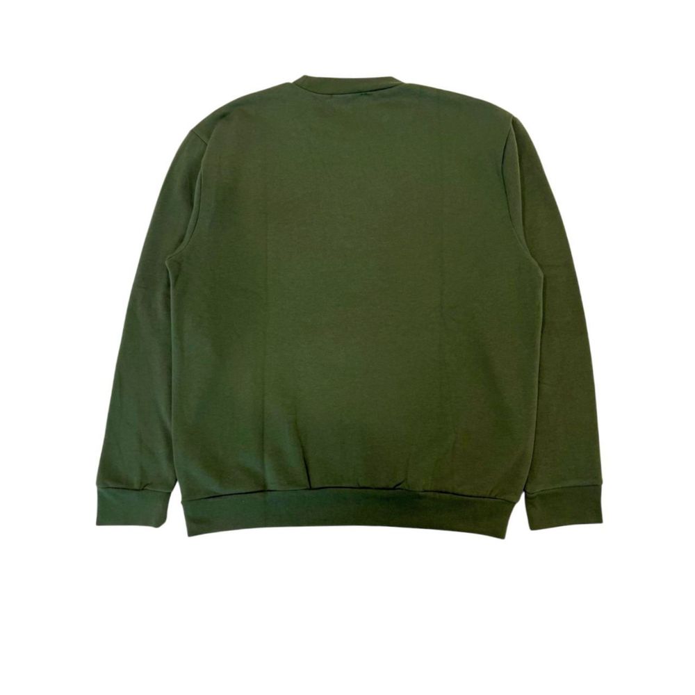 Cavalli Class Green Polyester Men Hoodie Cavalli Class