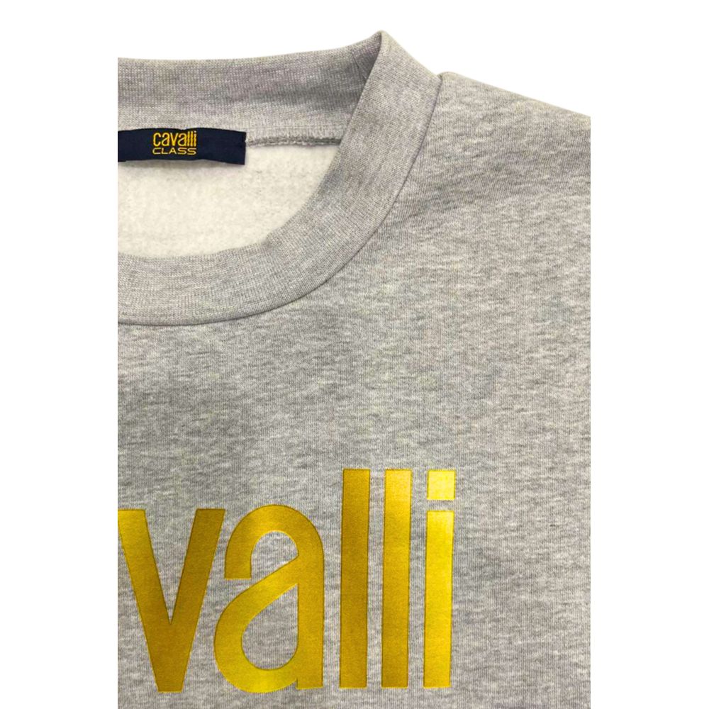 Cavalli Class Gray Polyester Men Sweater Cavalli Class