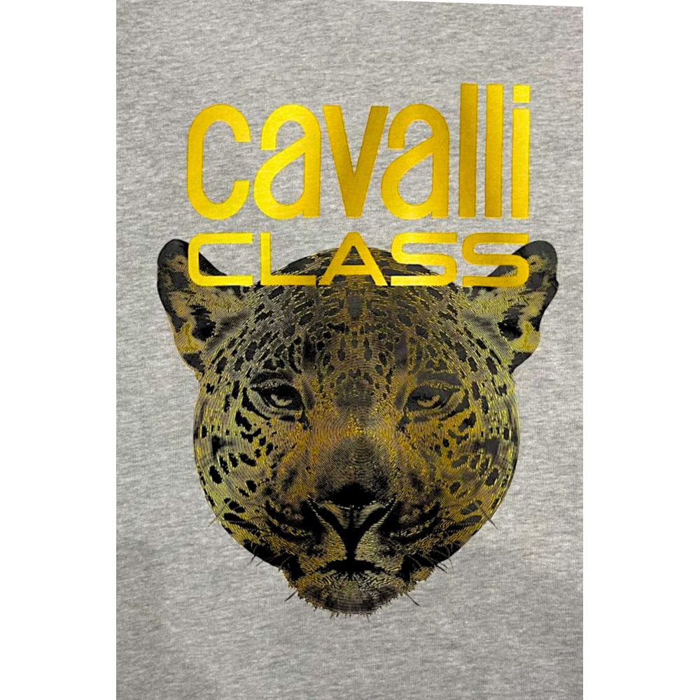 Cavalli Class Gray Polyester Men Sweater Cavalli Class