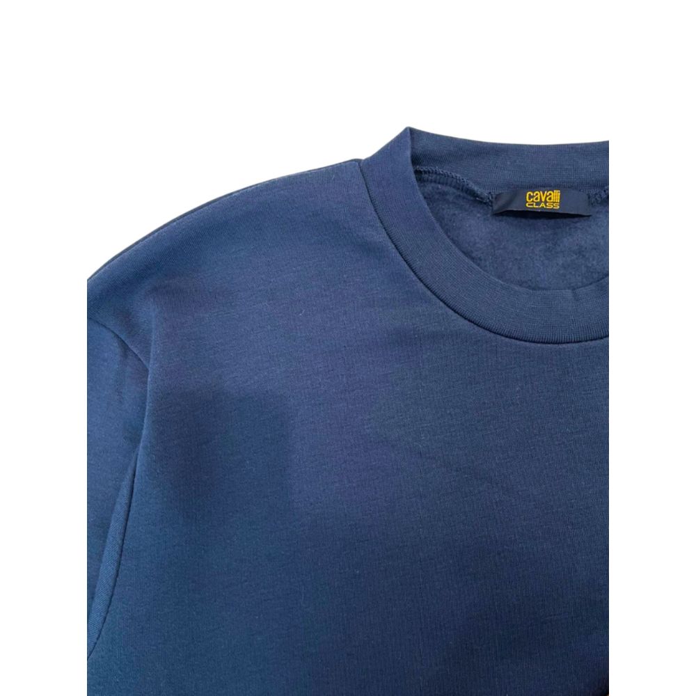 Cavalli Class Blue Polyester Men Sweater Cavalli Class