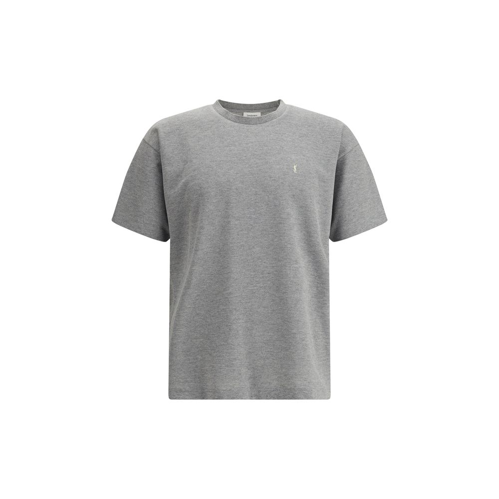 Saint Laurent Grey Cotton Oversized T-shirt Saint Laurent