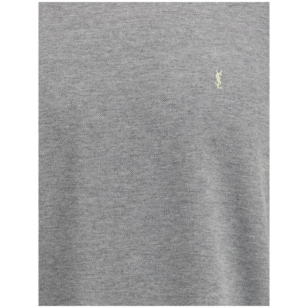 Saint Laurent Grey Cotton Oversized T-shirt Saint Laurent