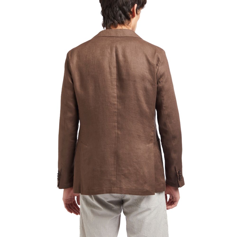 AT.P.CO Brown Linen Blazer AT.P.CO