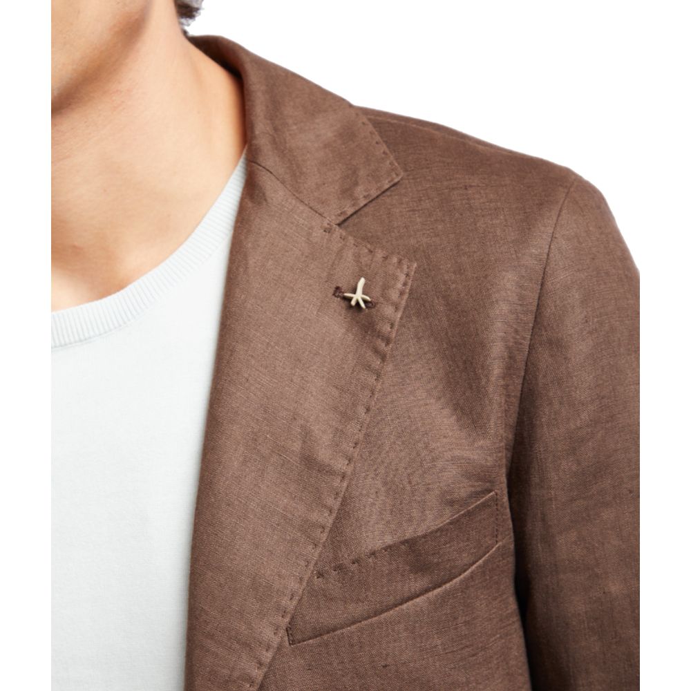 AT.P.CO Brown Linen Blazer AT.P.CO