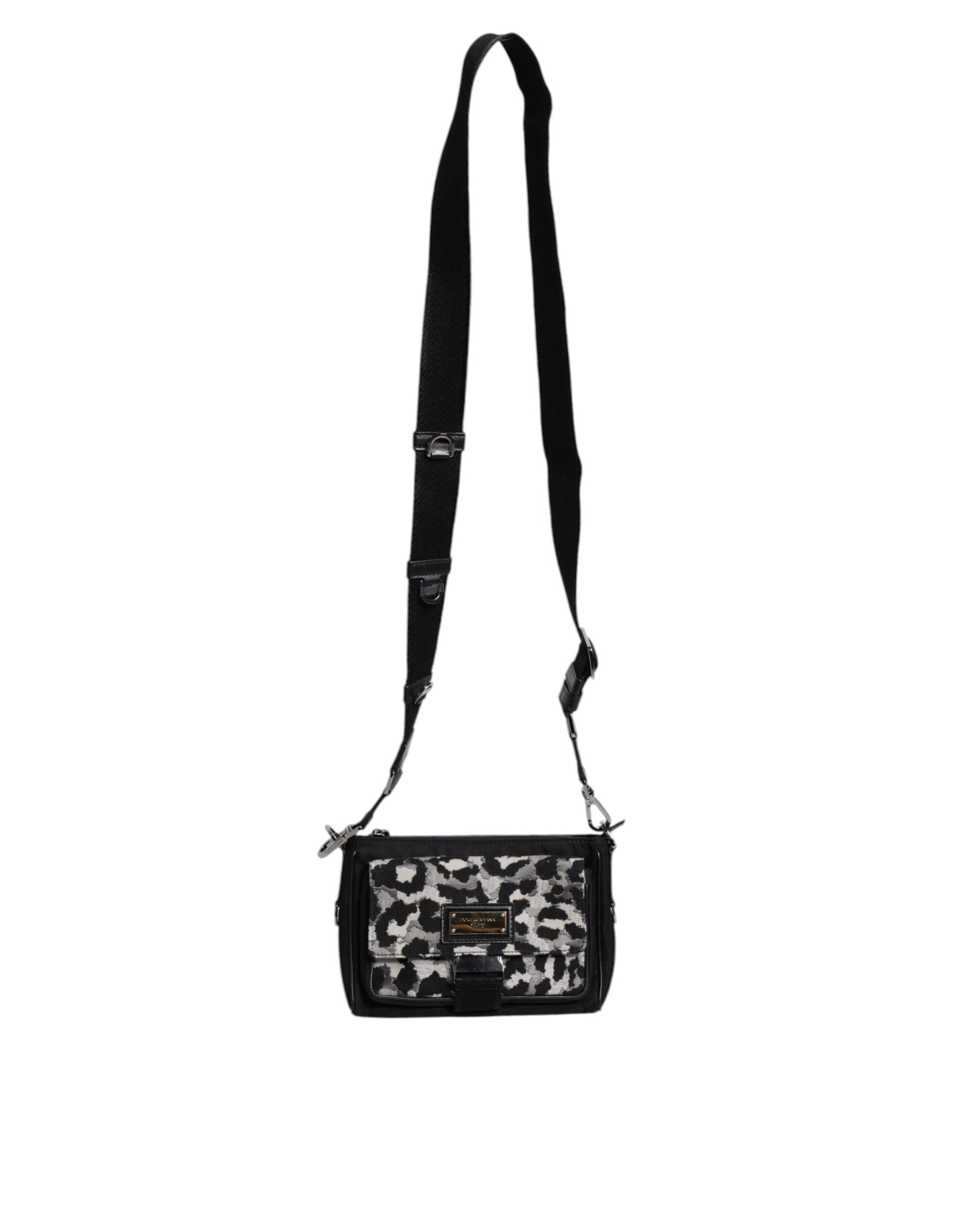 Dolce & Gabbana Multicolor Leopard Jacquard Crossbody Bag Dolce & Gabbana