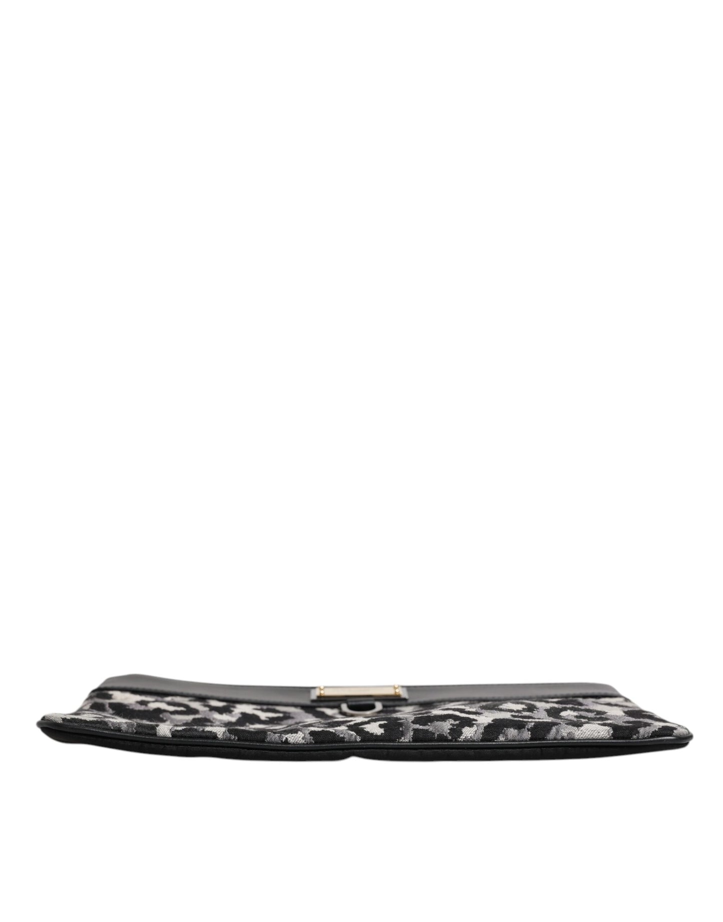 Dolce & Gabbana Multicolor Leopard Jacquard Logo Plaque Men Pouch Bag Dolce & Gabbana