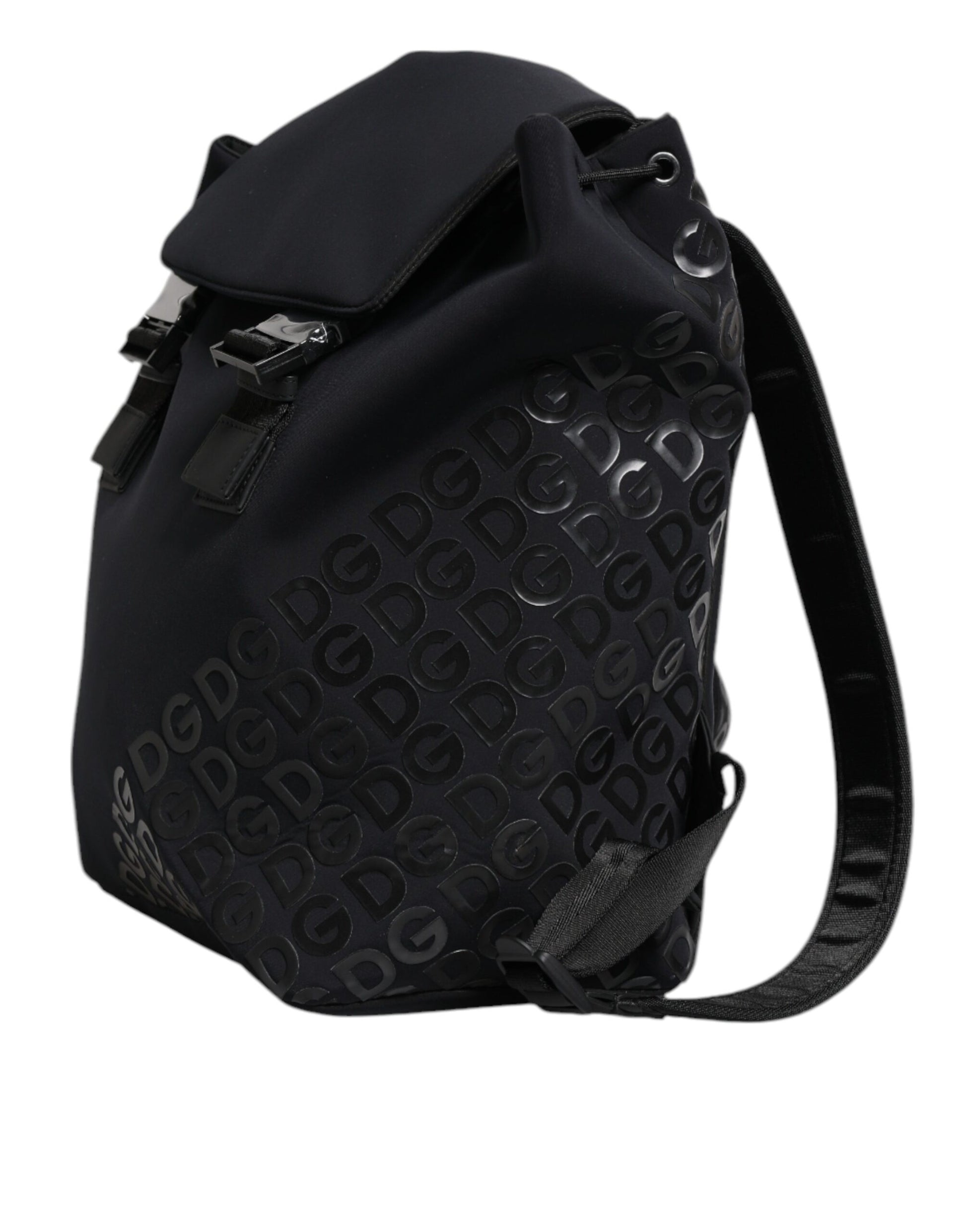 Dolce & Gabbana Black Neoprene Nylon DG Logo School Backpack Bag Dolce & Gabbana