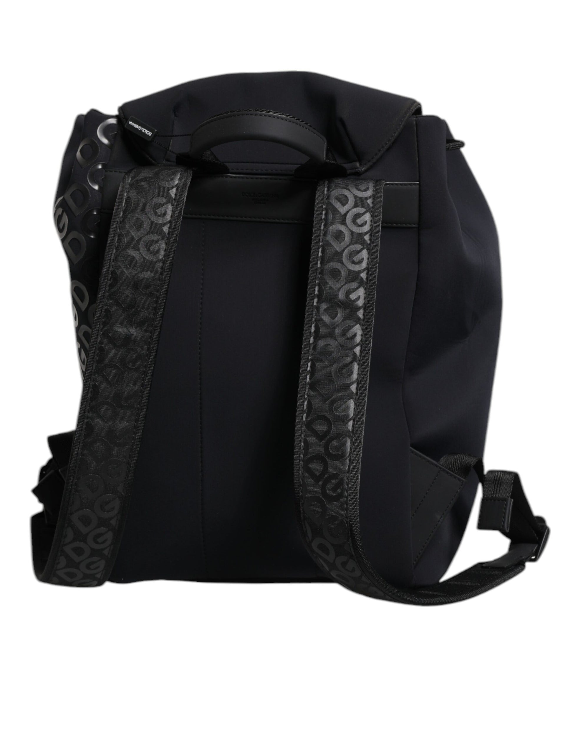 Dolce & Gabbana Black Neoprene Nylon DG Logo School Backpack Bag Dolce & Gabbana