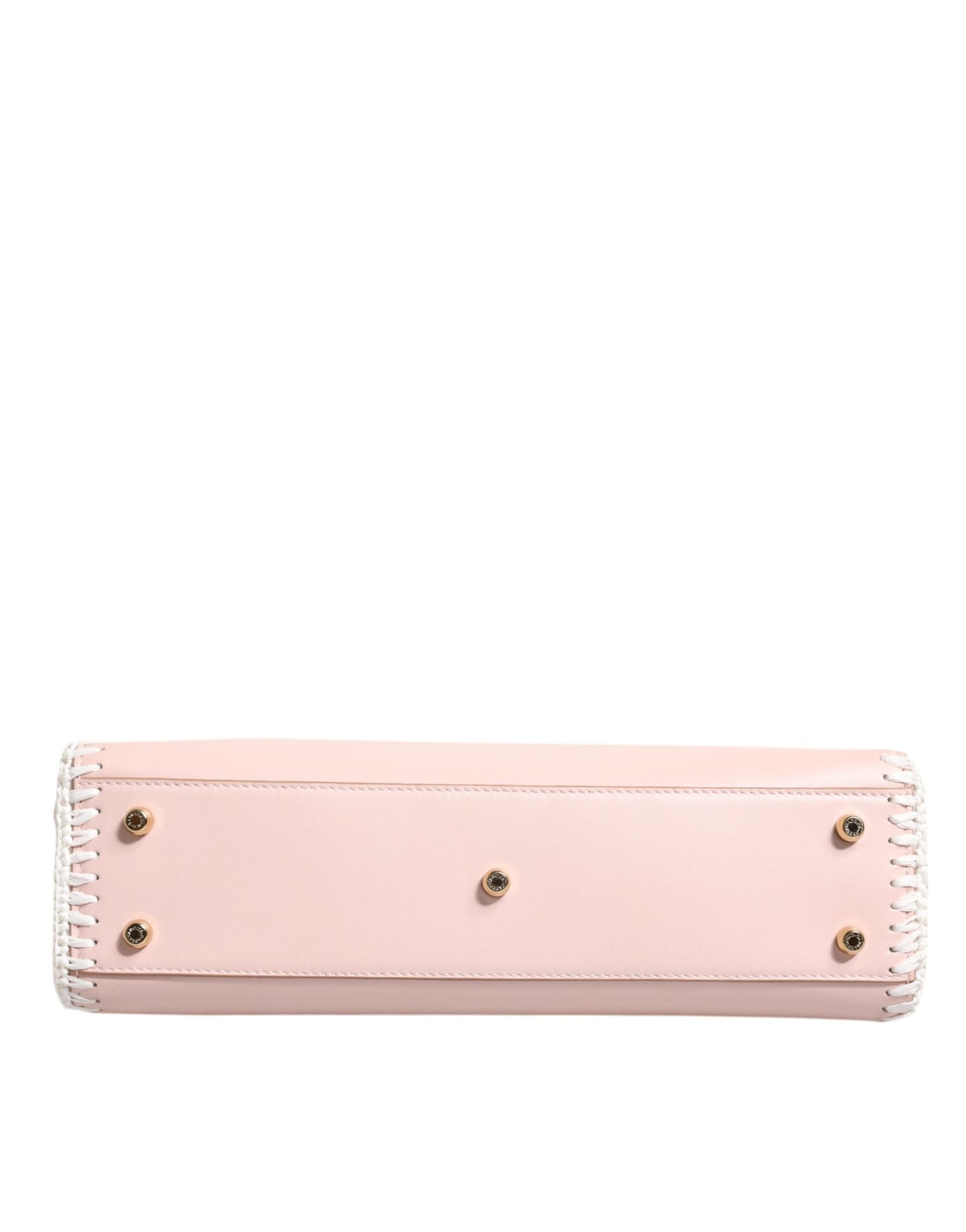 Dolce & Gabbana Light Pink Logo Plaque Soft Leather Strap Crossbody Bag Dolce & Gabbana