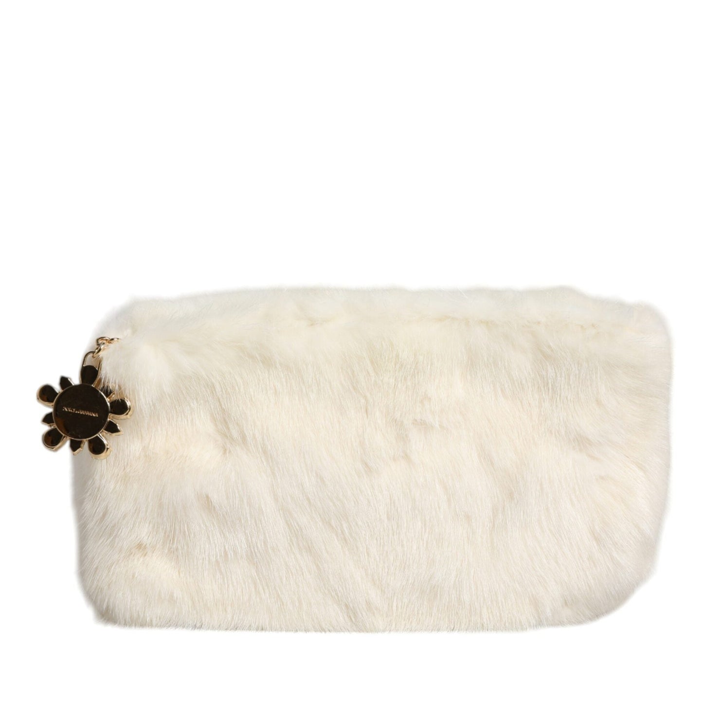Dolce & Gabbana White Fur Handbag Clutch Purse Pouch Bag Dolce & Gabbana