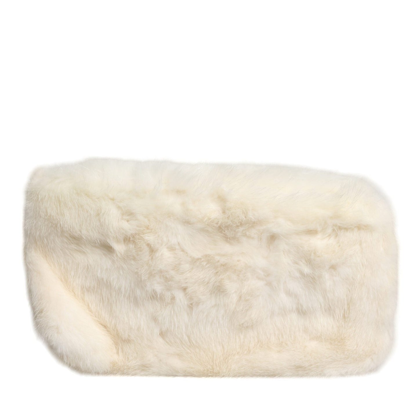 Dolce & Gabbana White Fur Handbag Clutch Purse Pouch Bag Dolce & Gabbana