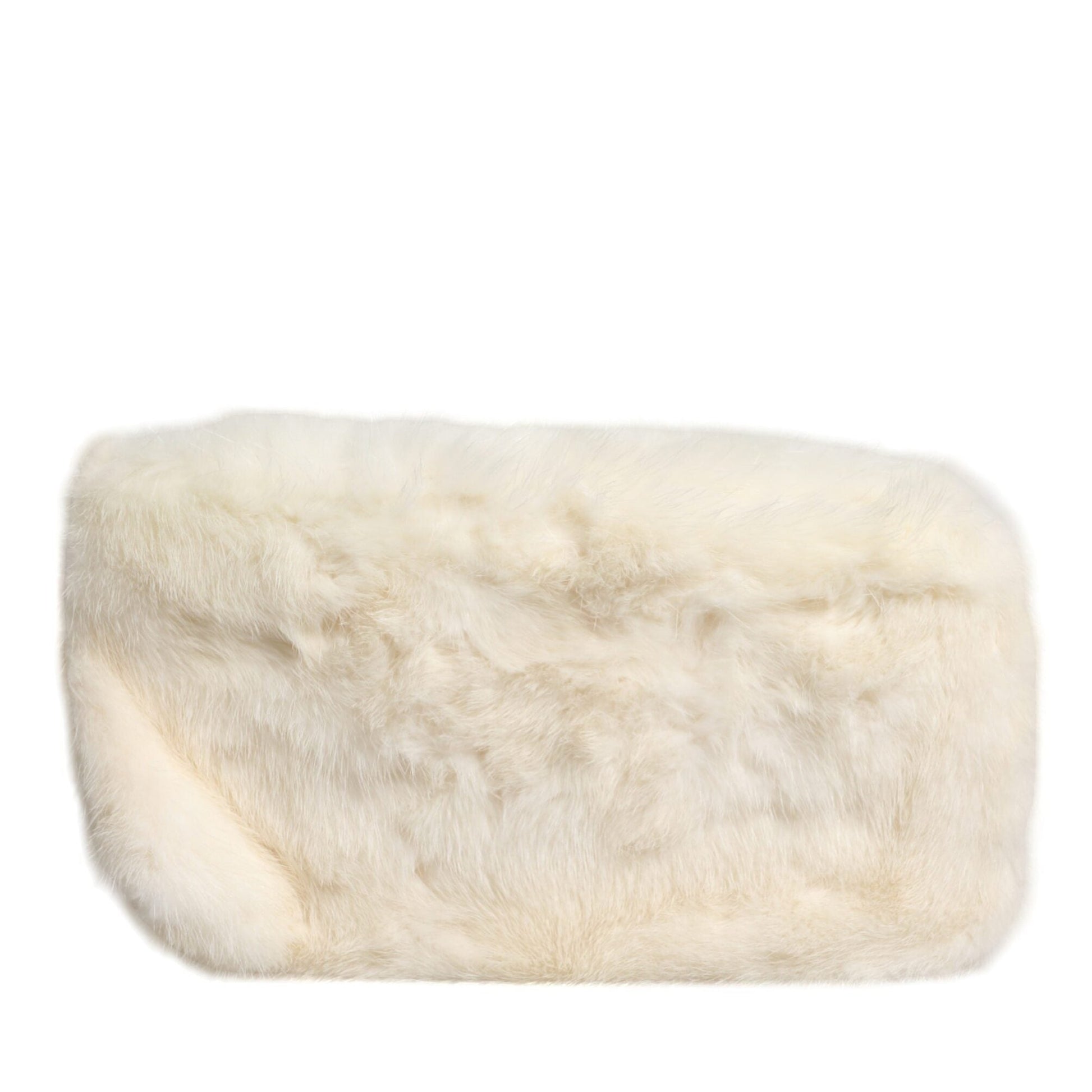 Dolce & Gabbana White Fur Handbag Clutch Purse Pouch Bag Dolce & Gabbana