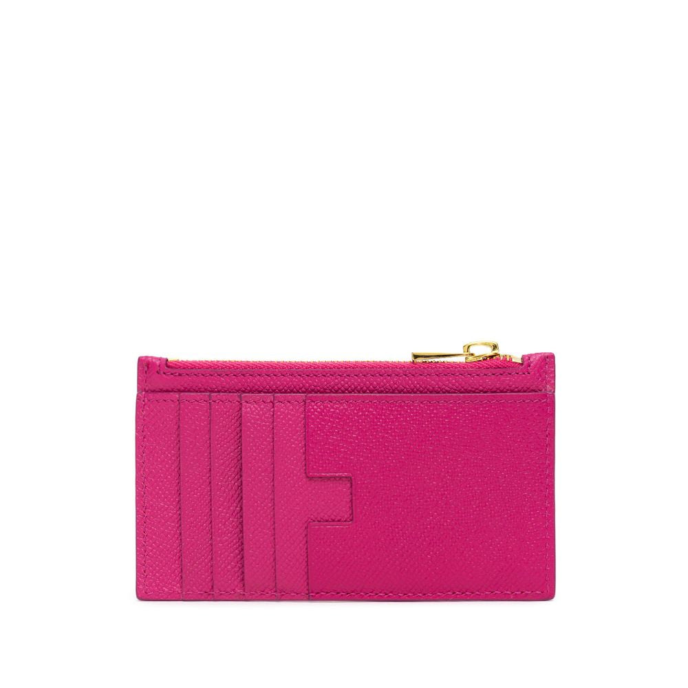 Tom Ford Fuchsia Leather Cardholder Tom Ford