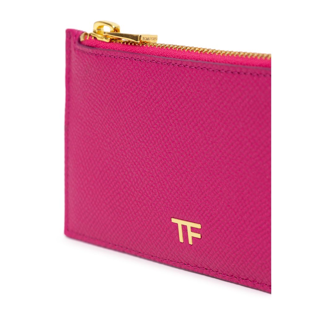 Tom Ford Fuchsia Leather Cardholder Tom Ford
