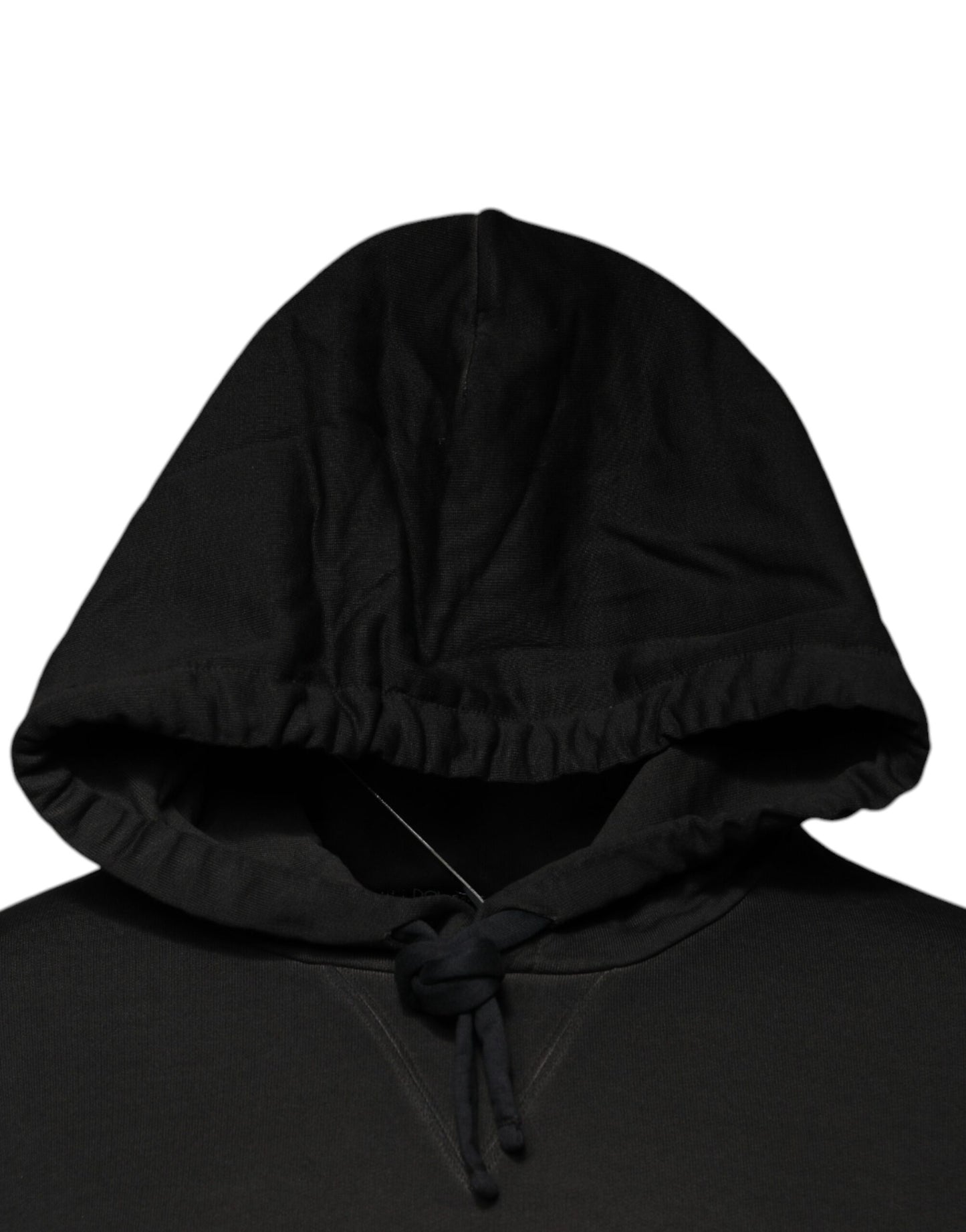 Dolce & Gabbana Black Cotton Hooded DG Shield Pullover Sweater Dolce & Gabbana
