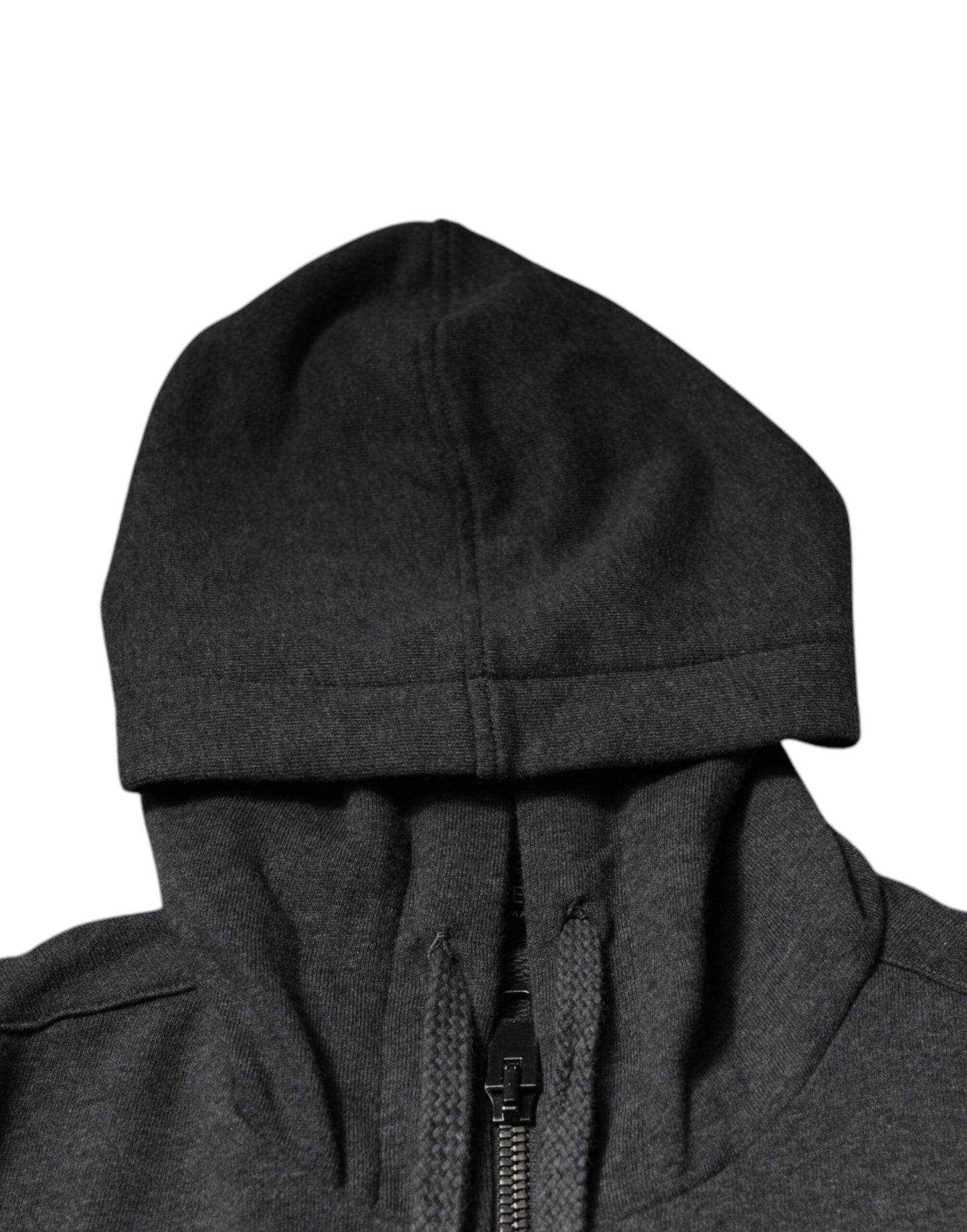 Dolce & Gabbana Gray Logo Full Zip Hooded Sweatshirt Sweater Dolce & Gabbana