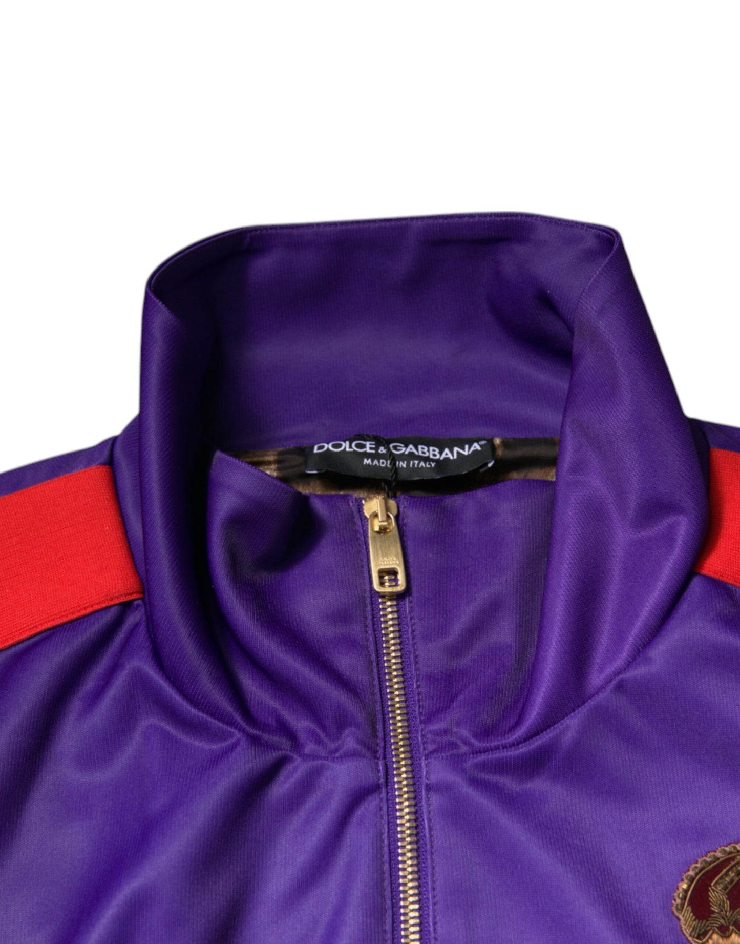 Dolce & Gabbana Purple Year Of The Pig Full Zip Bomber Sweater Dolce & Gabbana