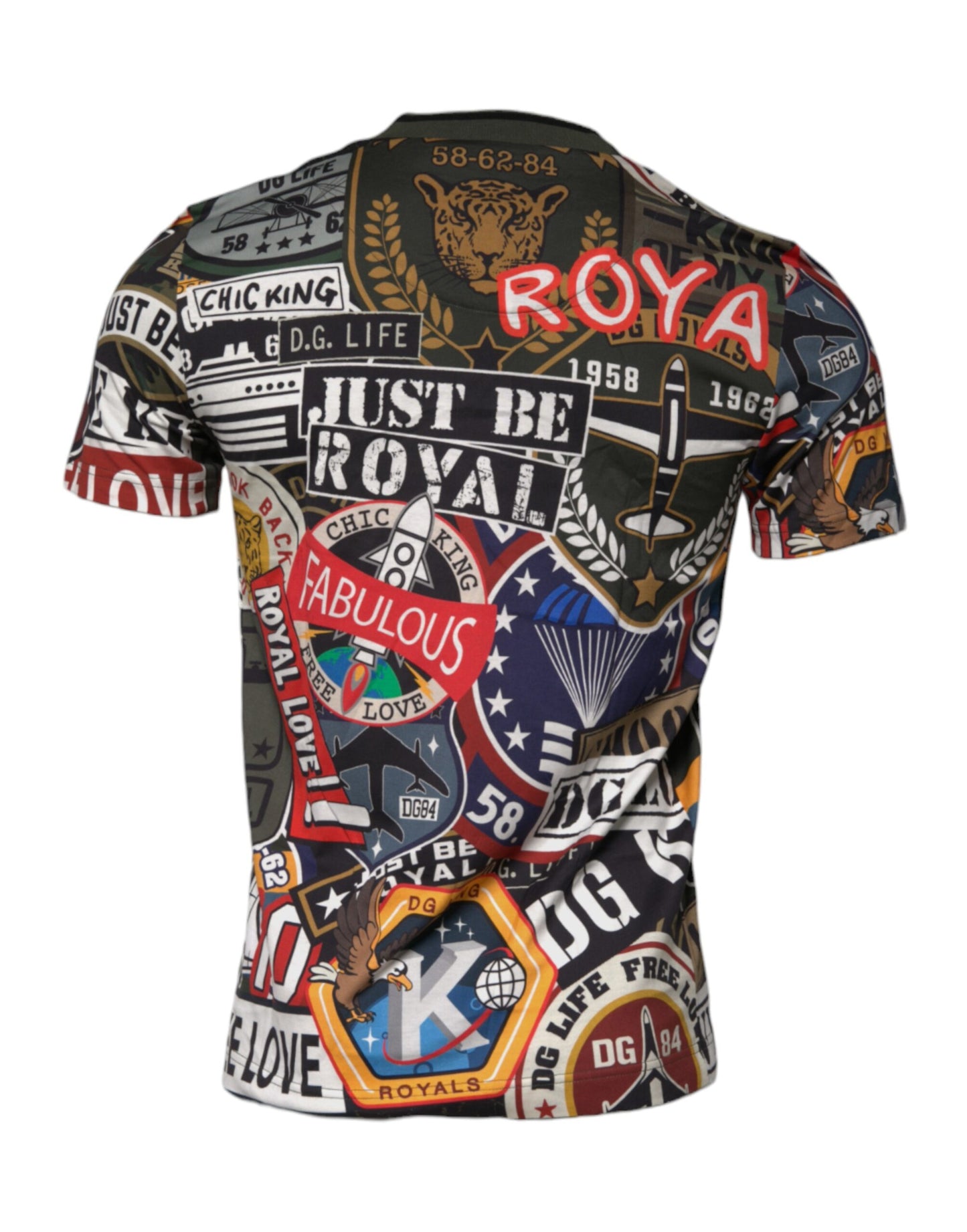 Dolce & Gabbana Multicolor Graphic Print Cotton Crew Neck T-shirt Dolce & Gabbana