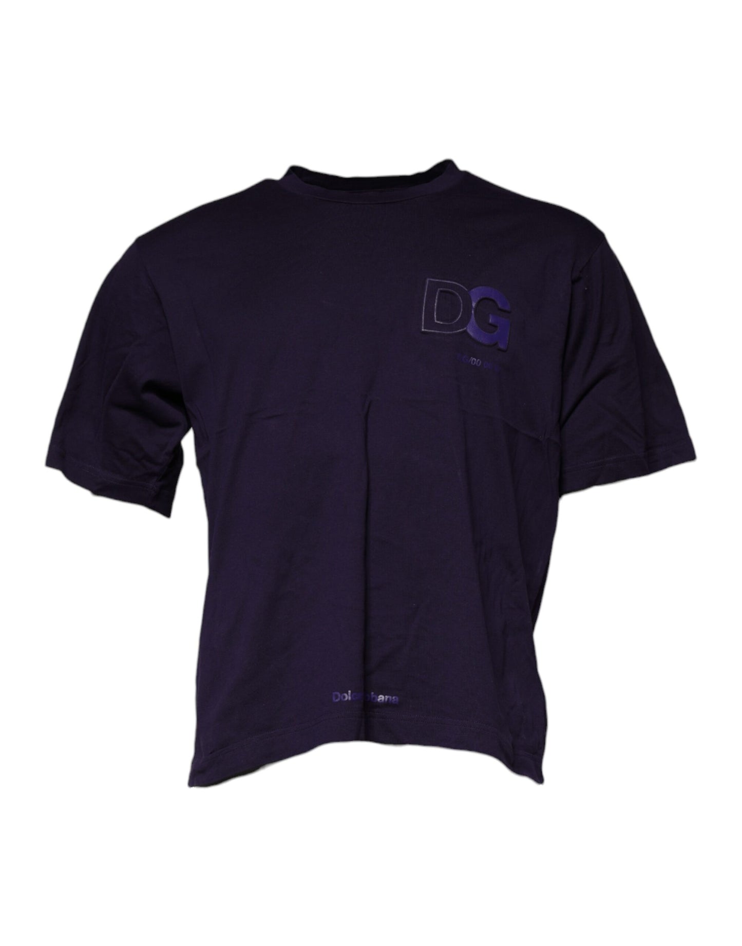 Dolce & Gabbana Purple DG Logo Cotton Crew Neck T-shirt Dolce & Gabbana