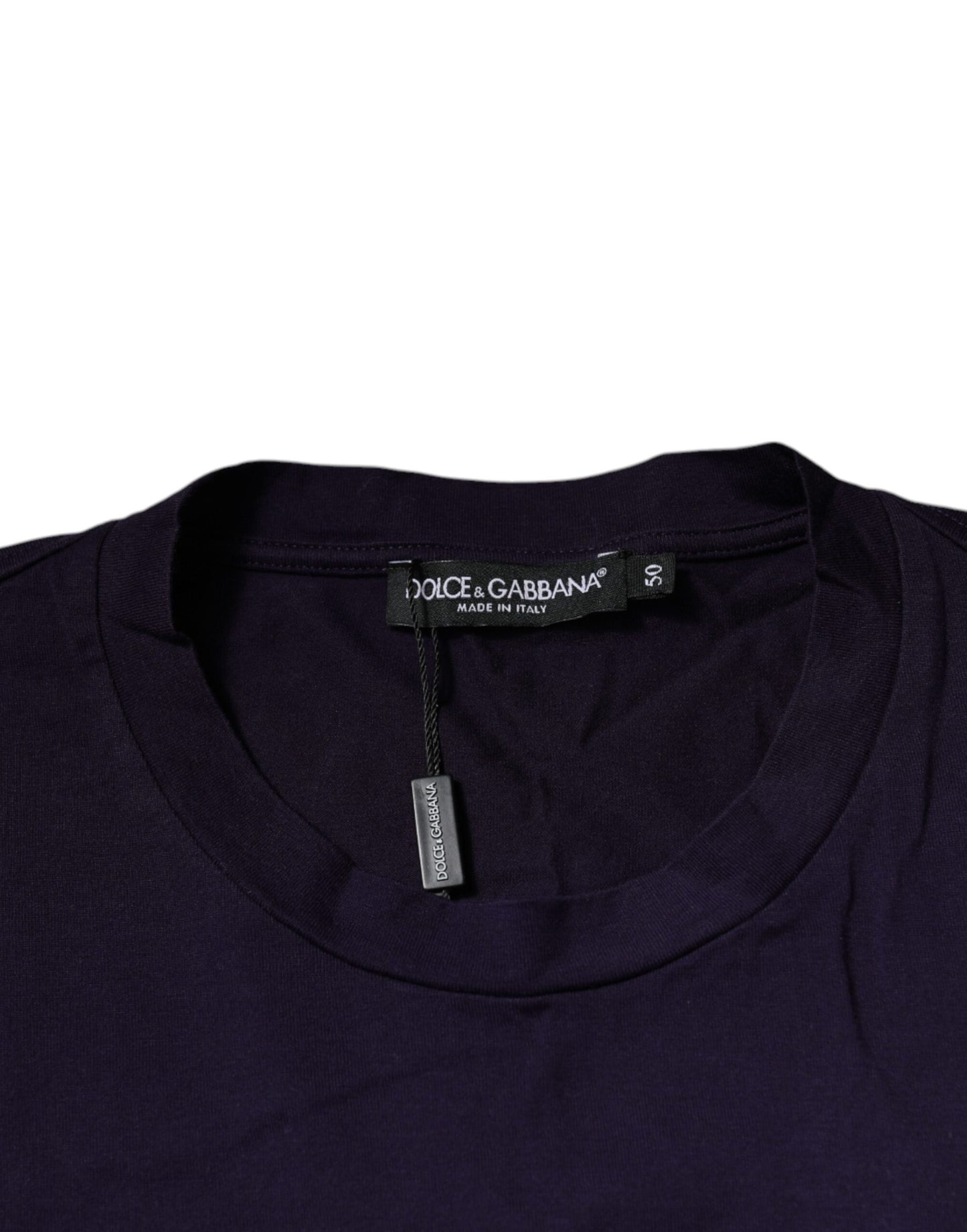 Dolce & Gabbana Purple DG Logo Cotton Crew Neck T-shirt Dolce & Gabbana