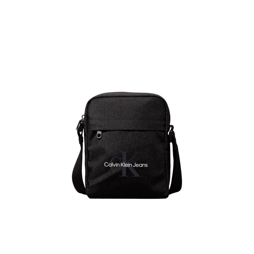 Calvin Klein Jeans Black Recycled Polyester Messenger Bag Calvin Klein Jeans