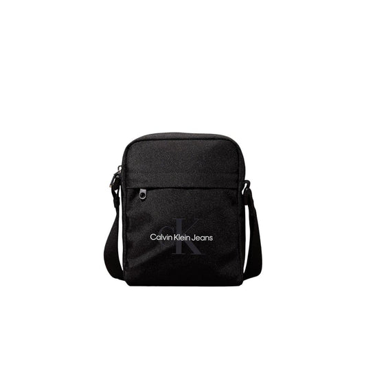 Calvin Klein Jeans Black Recycled Polyester Messenger Bag Calvin Klein Jeans