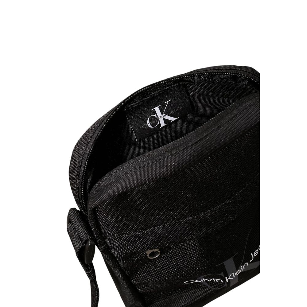 Calvin Klein Jeans Black Recycled Polyester Messenger Bag Calvin Klein Jeans