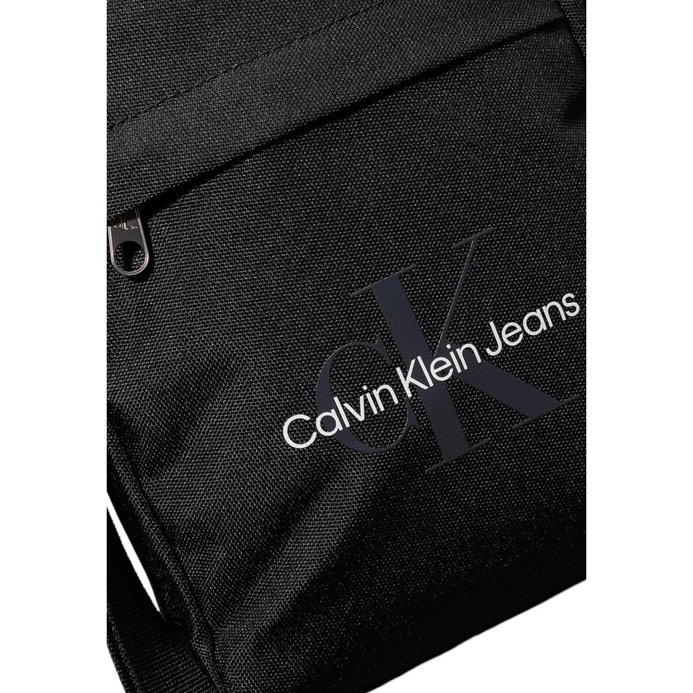 Calvin Klein Jeans Black Recycled Polyester Messenger Bag Calvin Klein Jeans