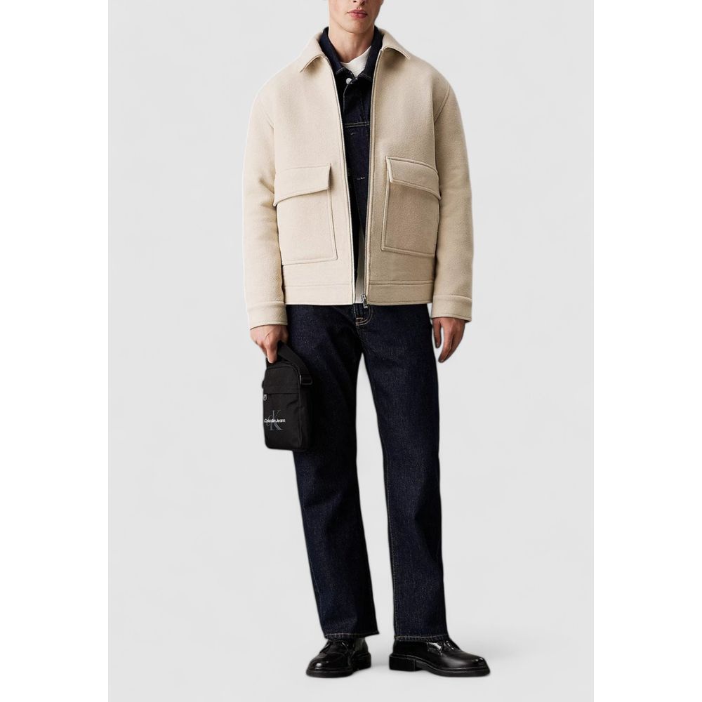 Calvin Klein Jeans Black Recycled Polyester Messenger Bag Calvin Klein Jeans