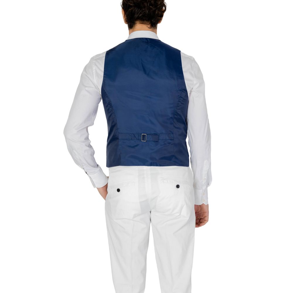 Only & Sons Blue Polyester Waistcoat Only & Sons