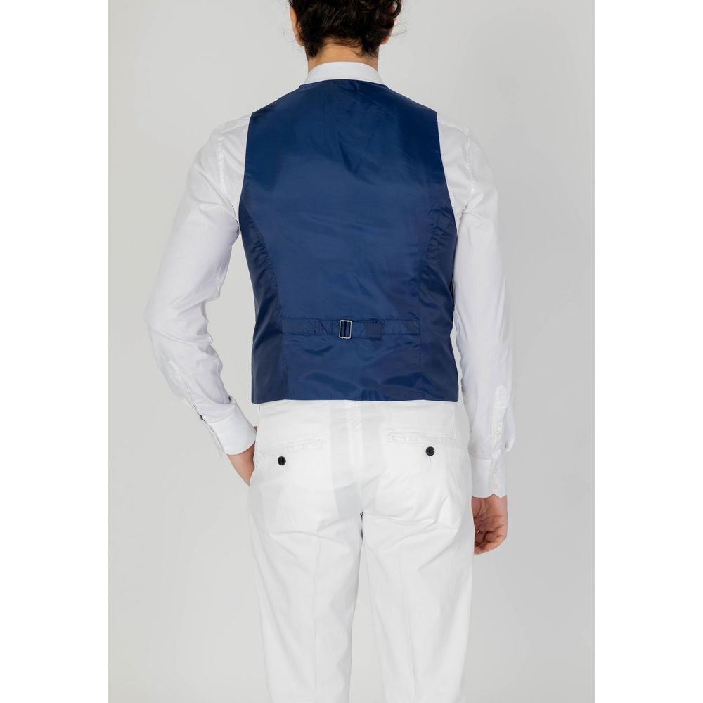 Only & Sons Blue Polyester Waistcoat Only & Sons