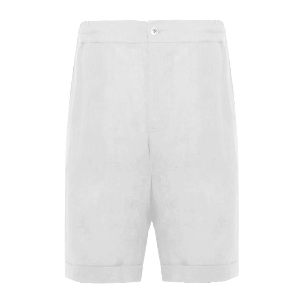 Alpha Studio White Linen Short Alpha Studio