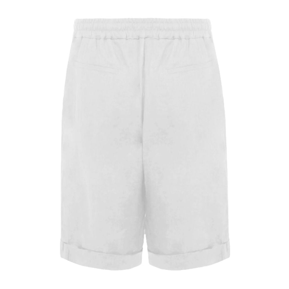 Alpha Studio White Linen Short Alpha Studio